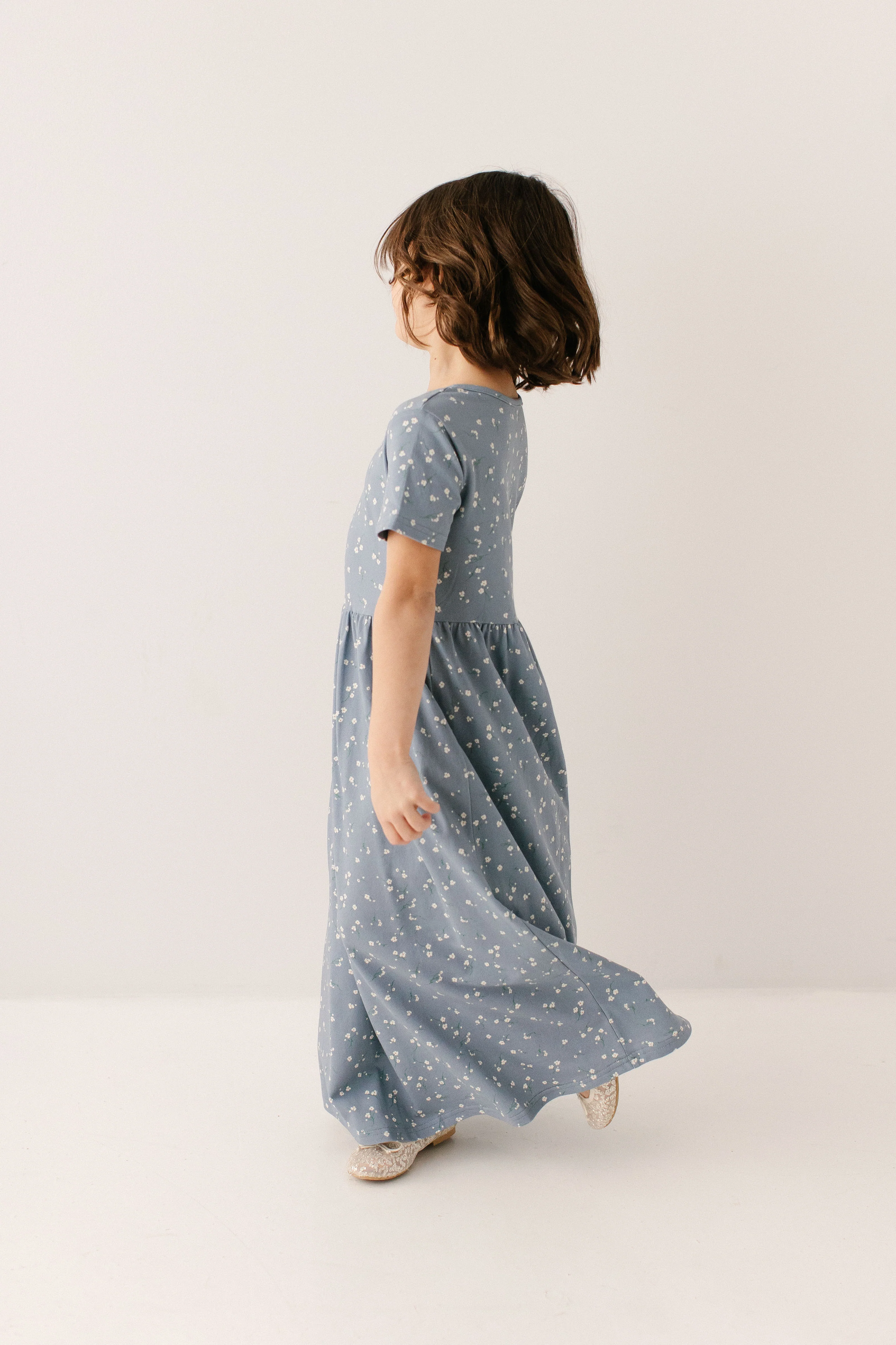 Abigail Girl Ditsy Floral Maxi Dress - Image 4