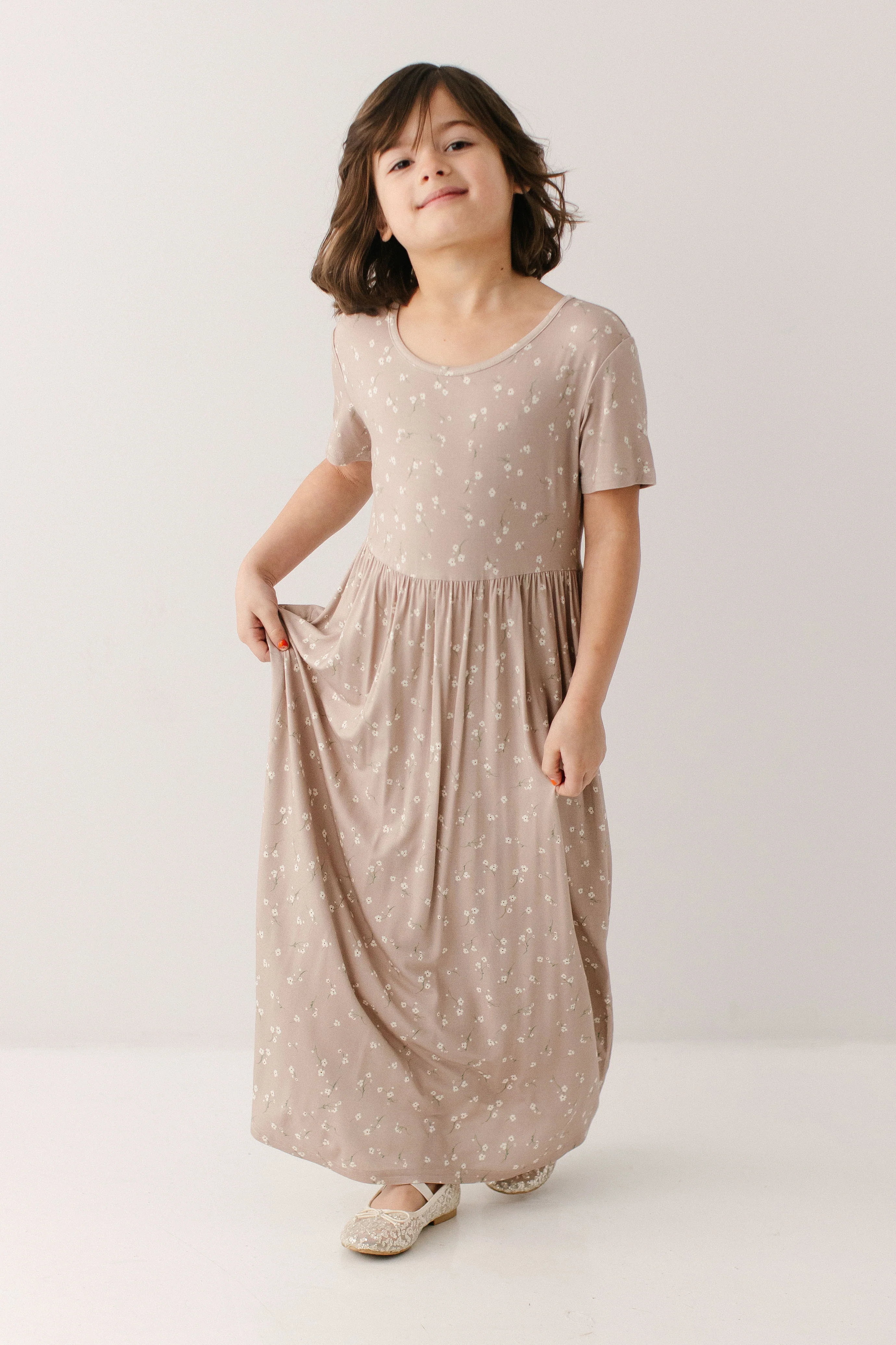 Abigail Girl Ditsy Floral Maxi Dress - Image 7