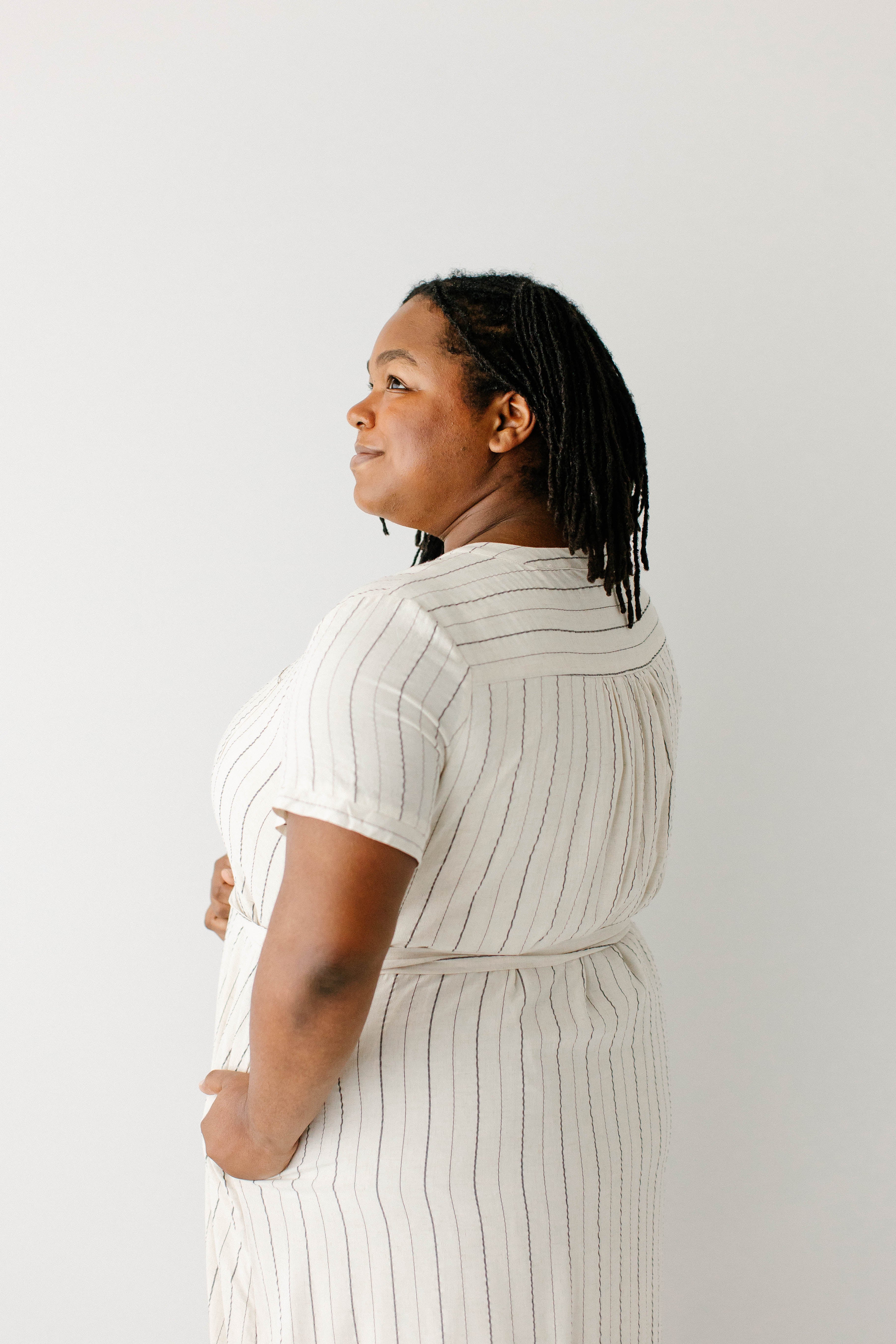 Ada Striped A-Line Shirtdress - Image 13