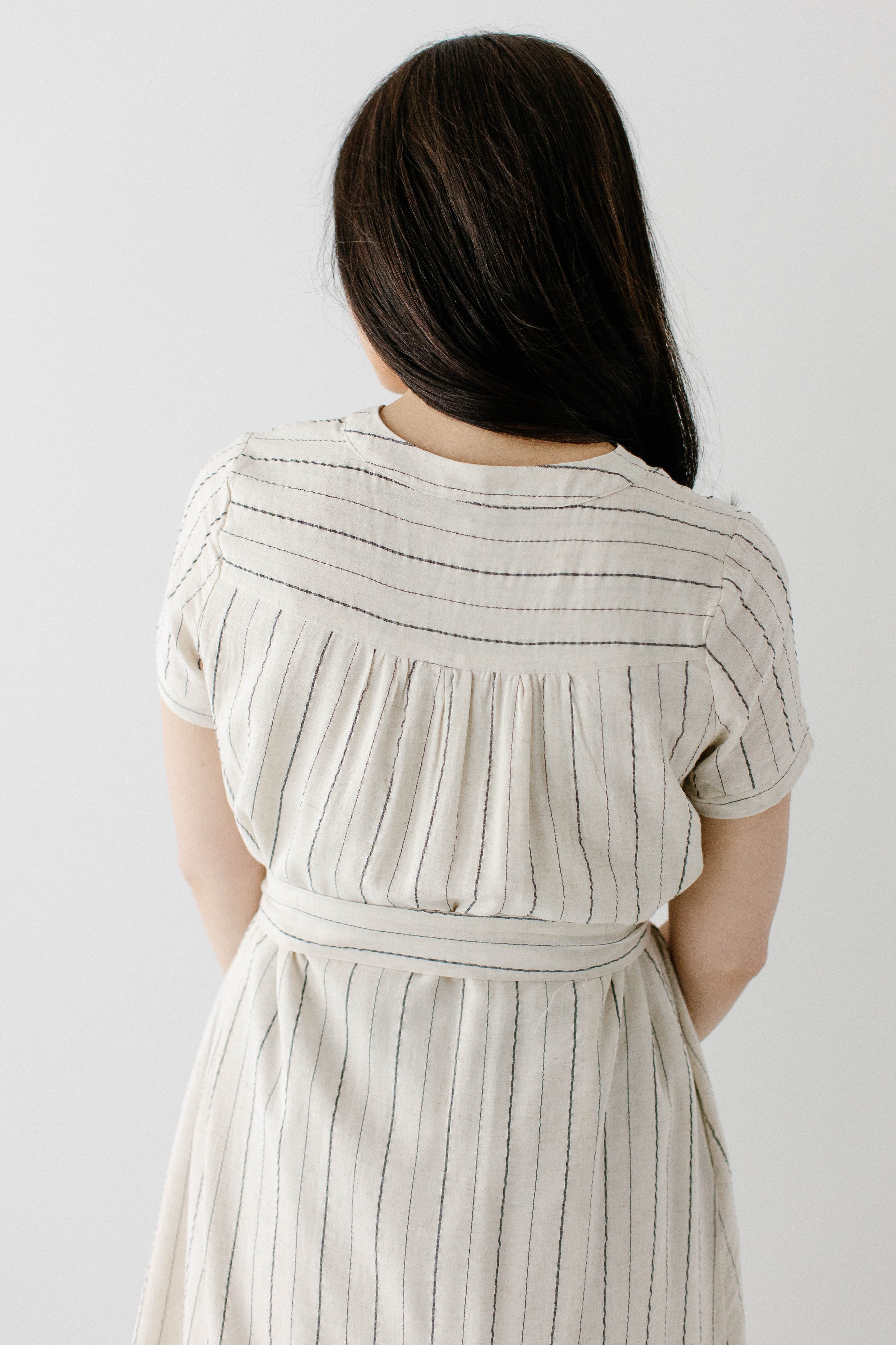 Ada Striped A-Line Shirtdress - Image 7