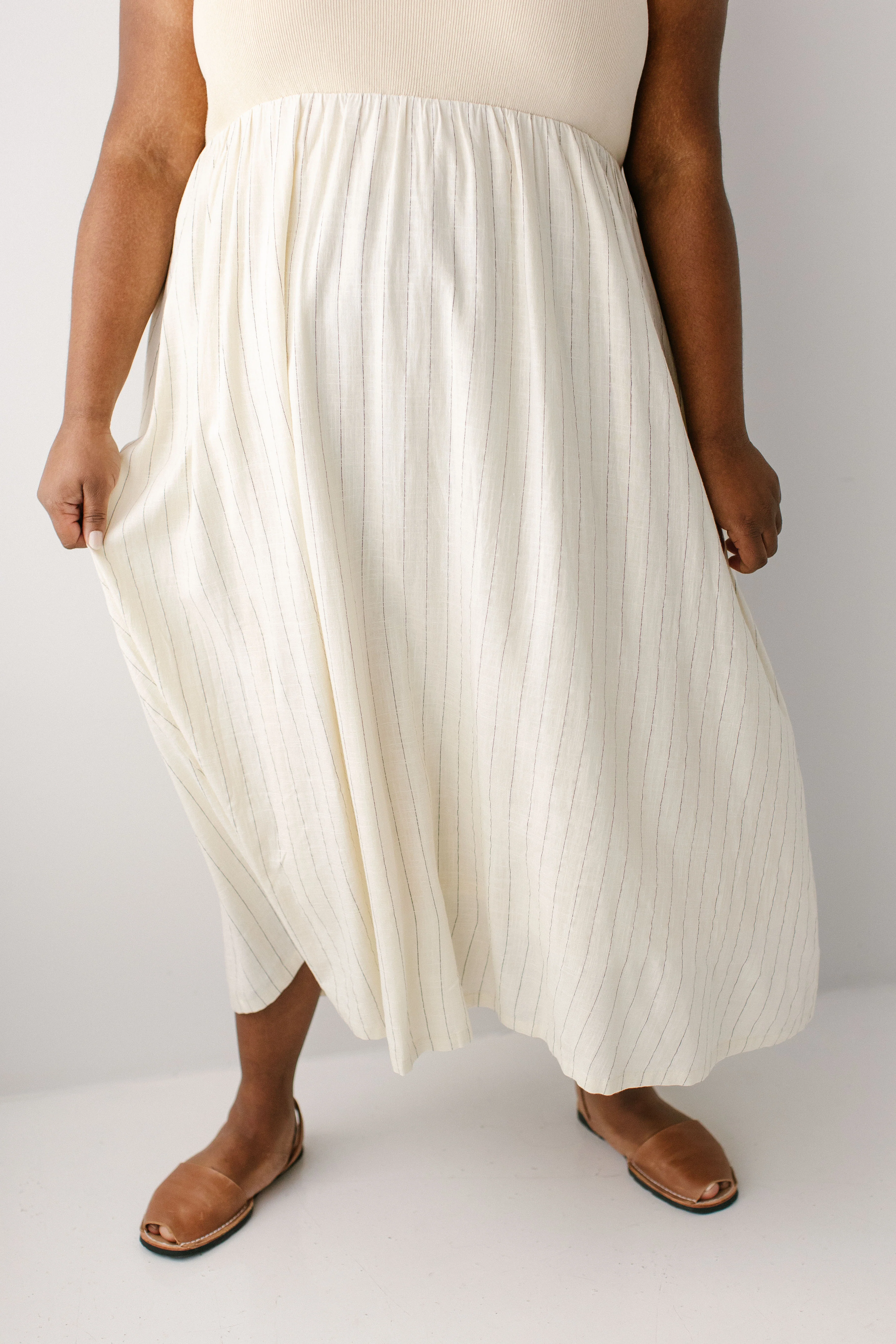Adelaide Mixed Media Midi Dress - Image 14