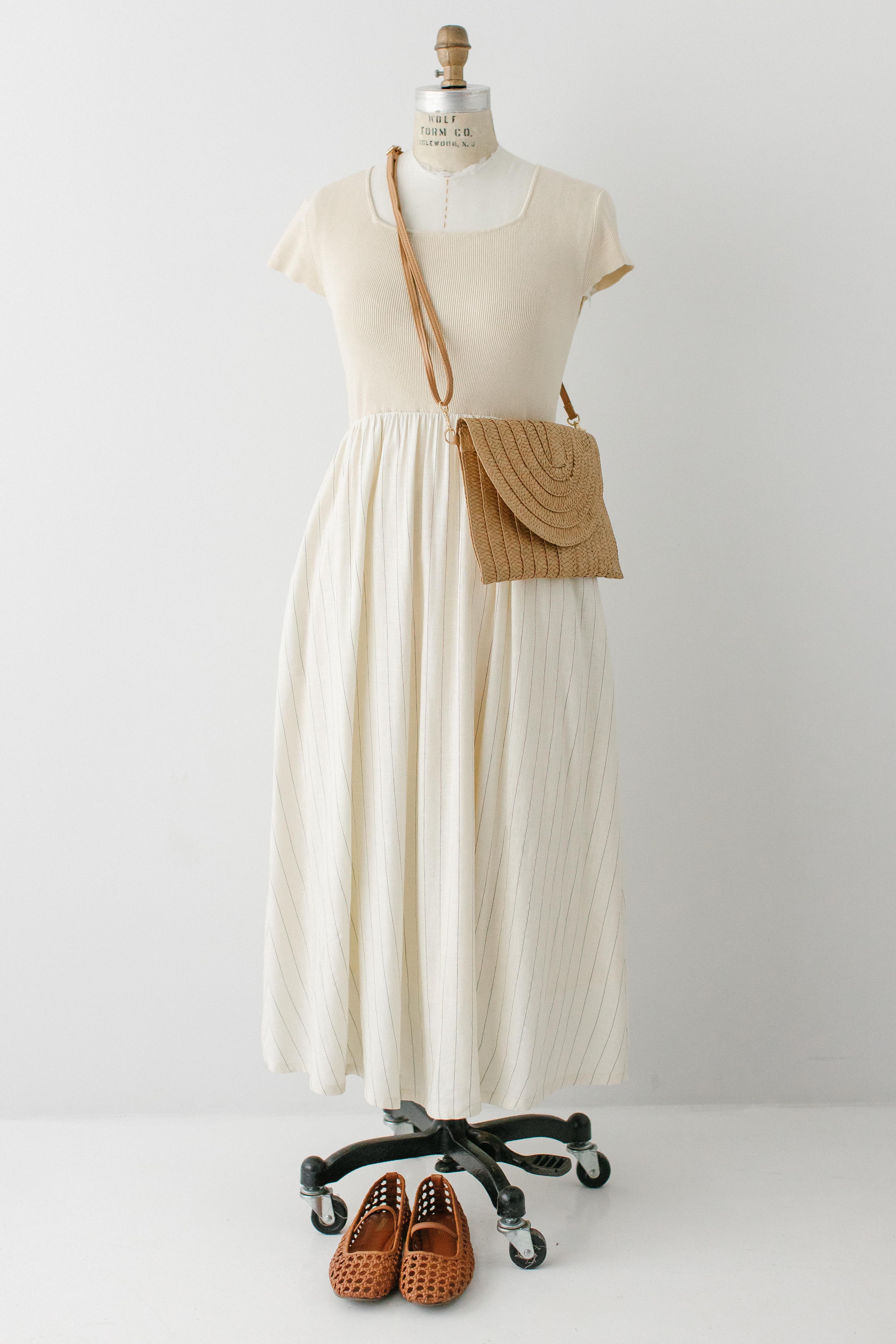 Adelaide Mixed Media Midi Dress - Image 17