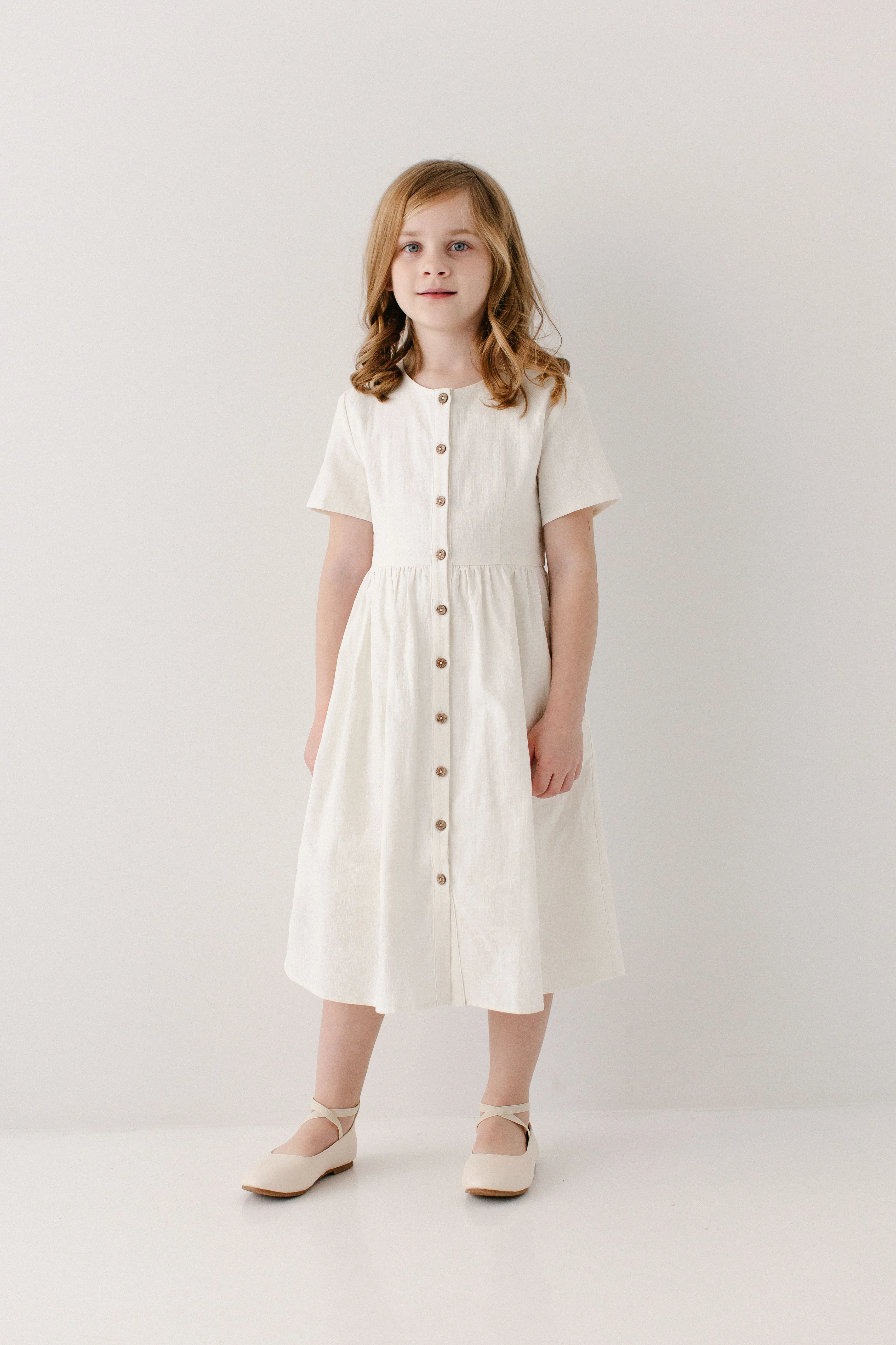 Adeline Girl Button Down A-Line Dress - Image 10