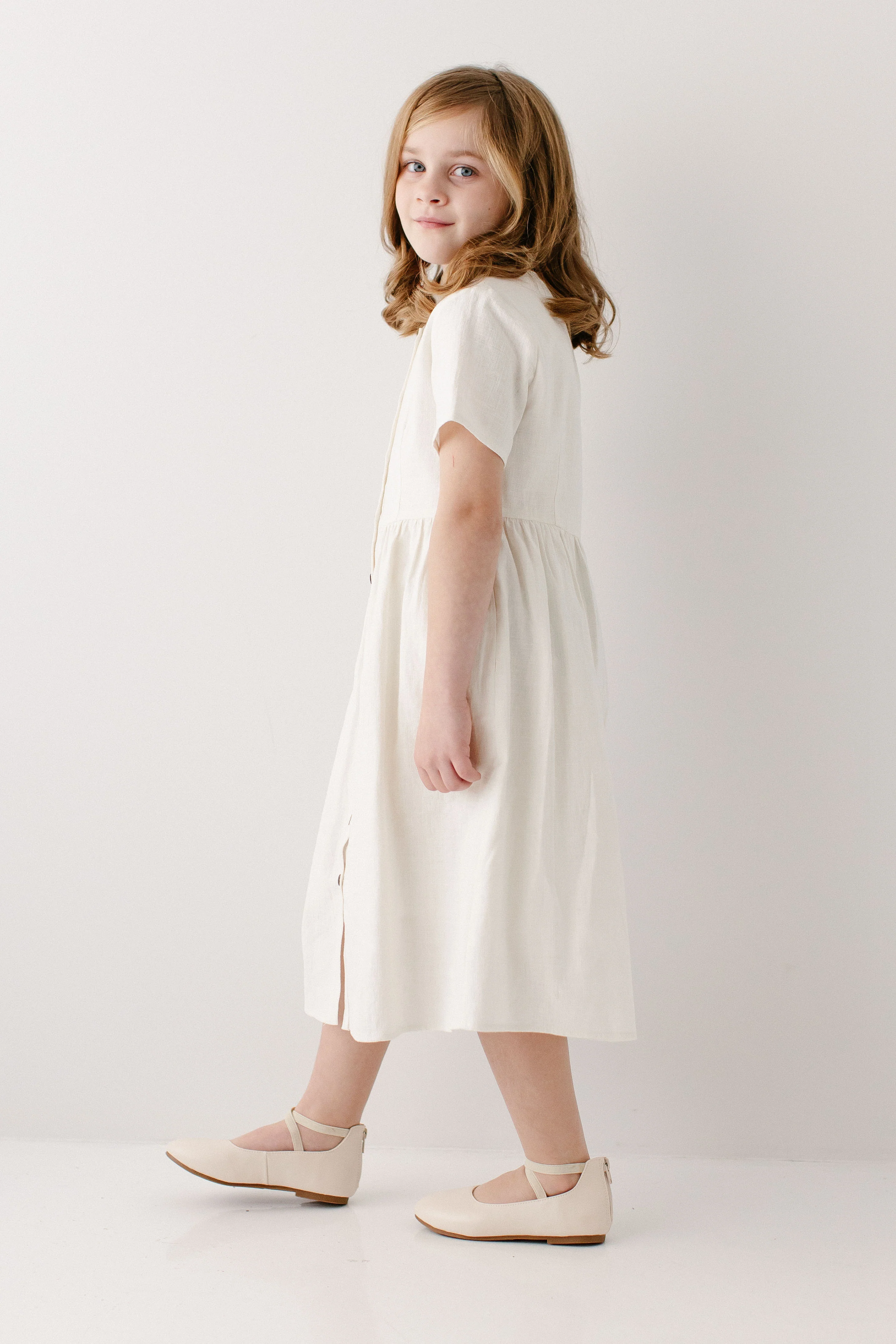 Adeline Girl Button Down A-Line Dress - Image 11