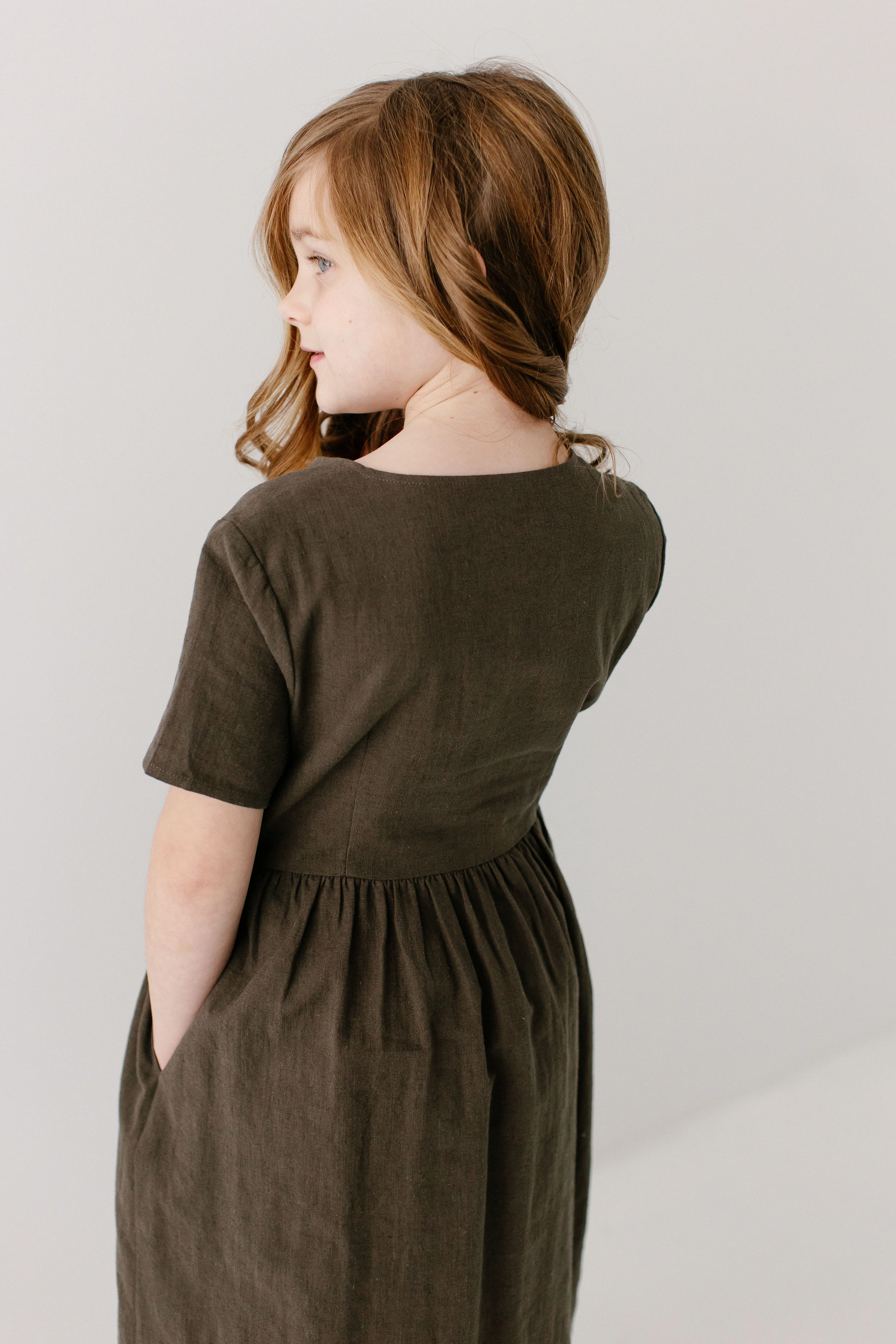 Adeline Girl Button Down A-Line Dress - Image 6
