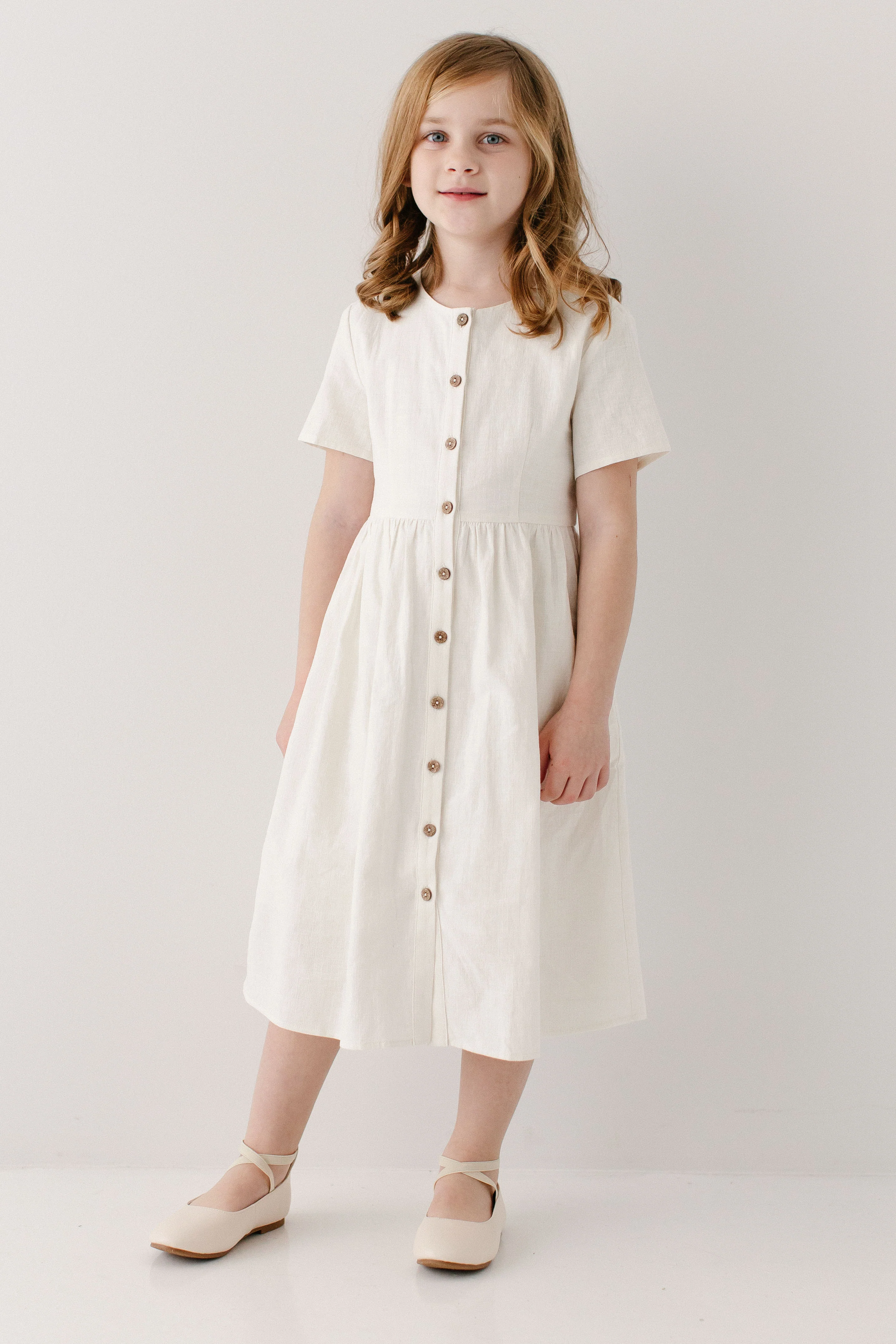 Adeline Girl Button Down A-Line Dress - Image 8