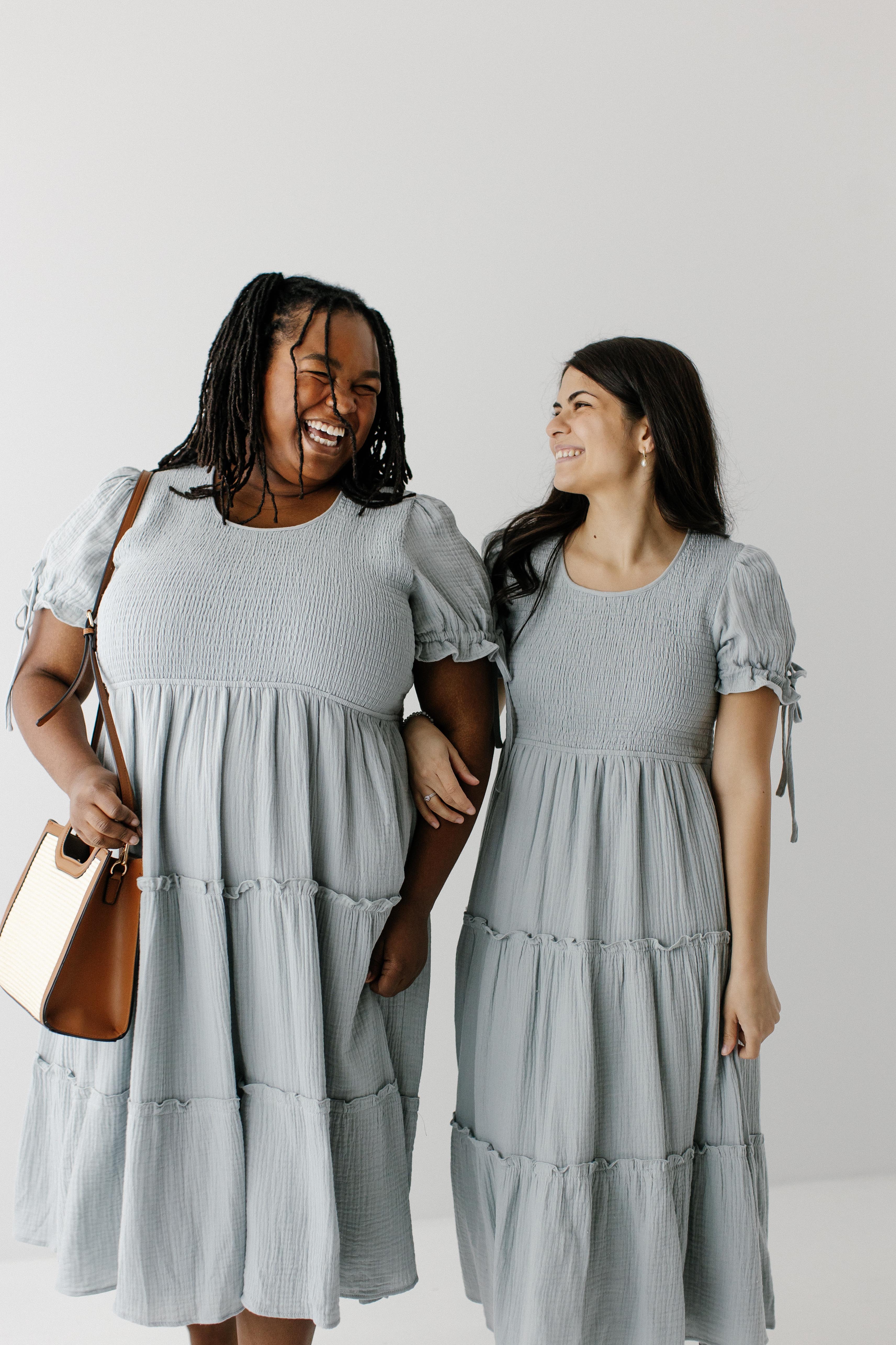 Adriel Smocked Bodice Gauze Midi Dress - Image 9