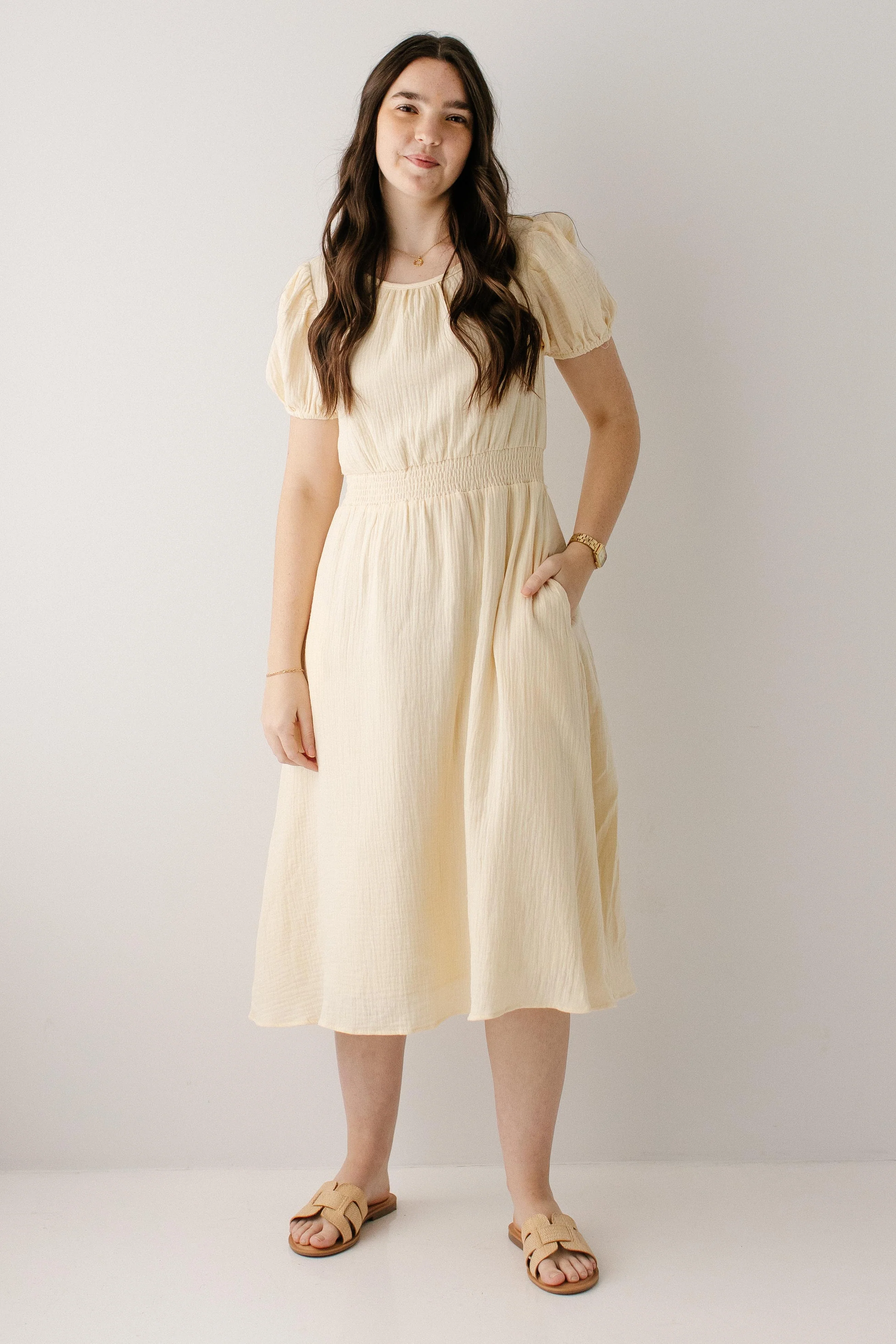 Alicia Cotton Gauze Midi Dress FINAL SALE