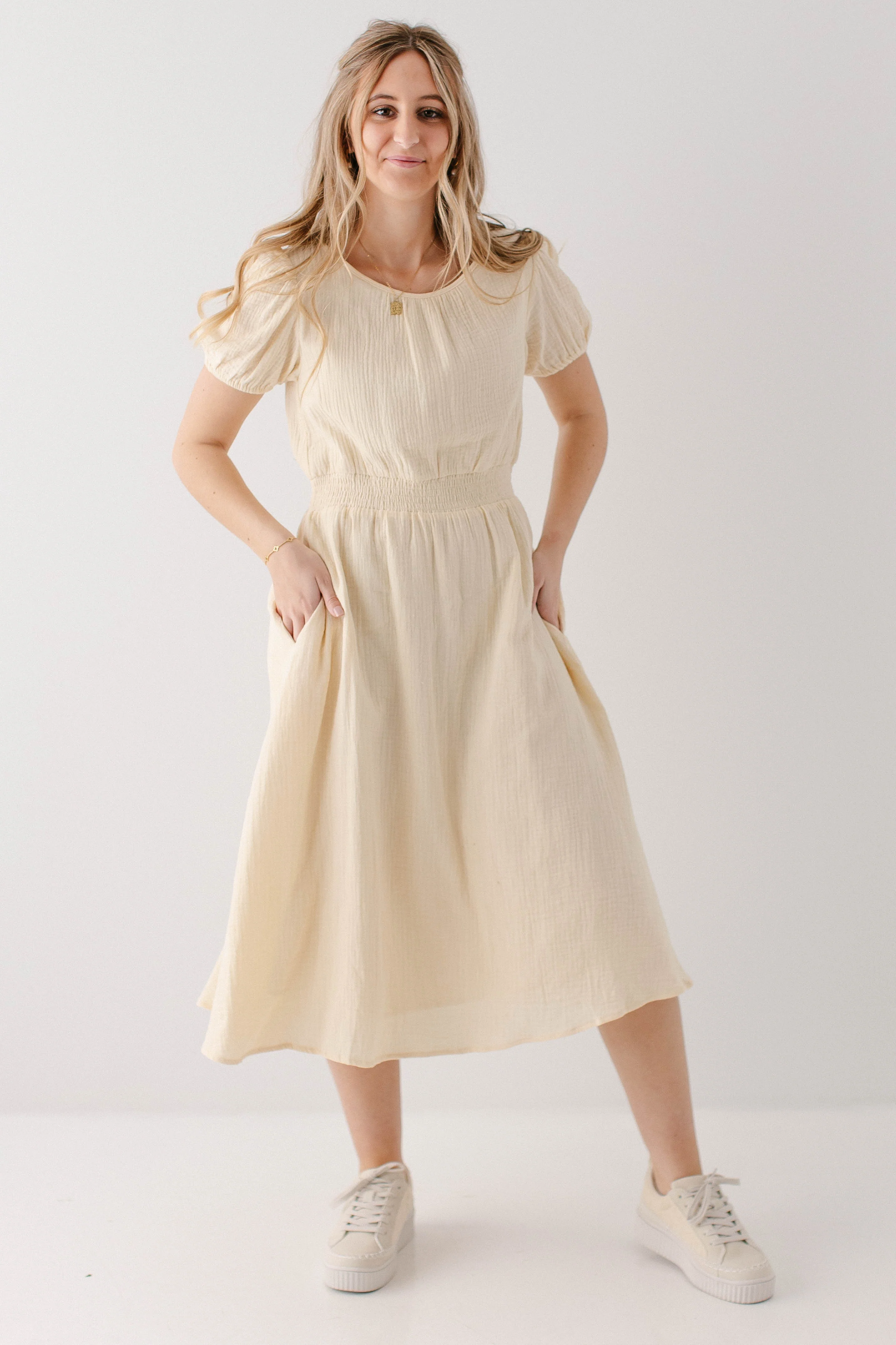 Alicia Cotton Gauze Midi Dress FINAL SALE - Image 12