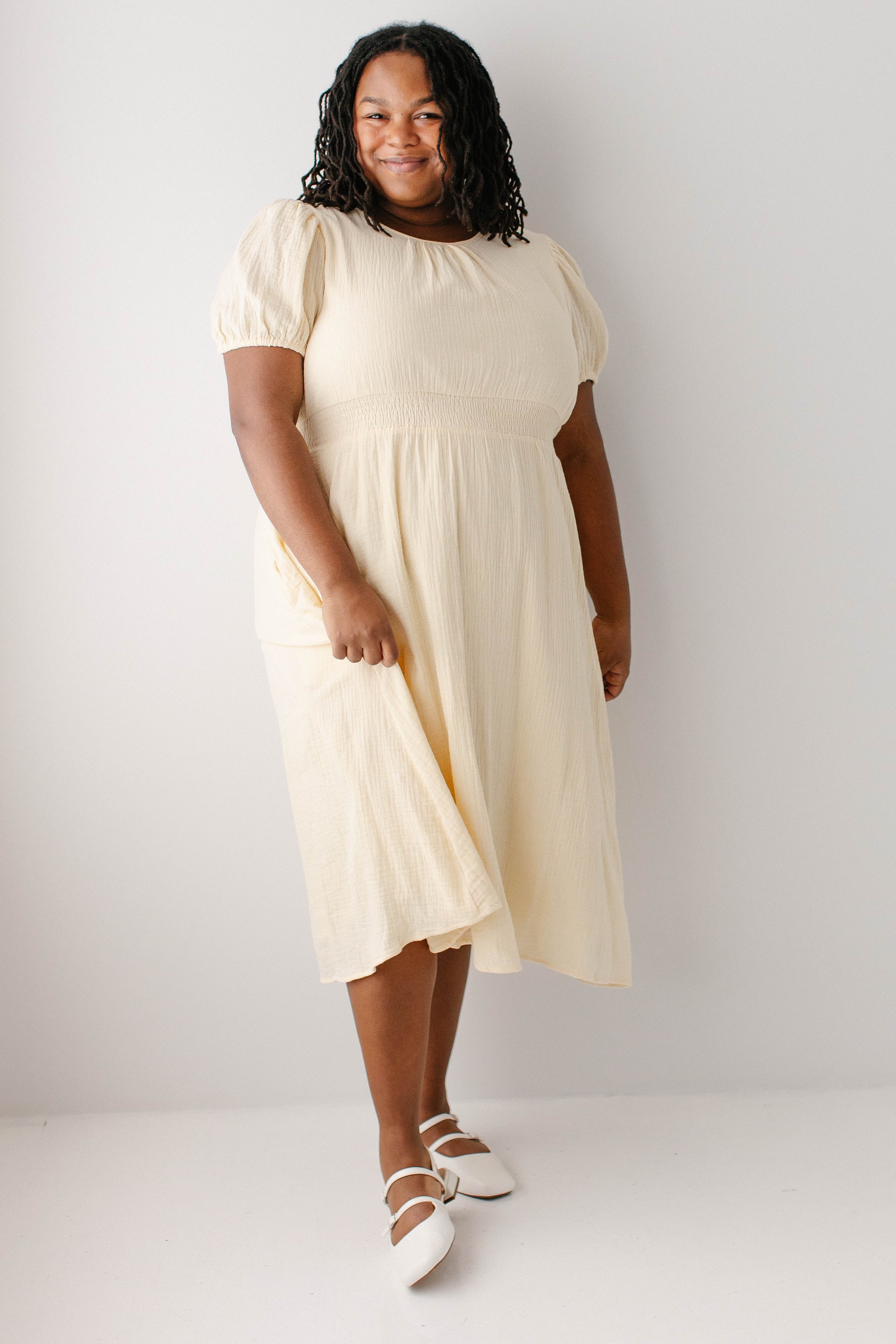 Alicia Cotton Gauze Midi Dress FINAL SALE - Image 13