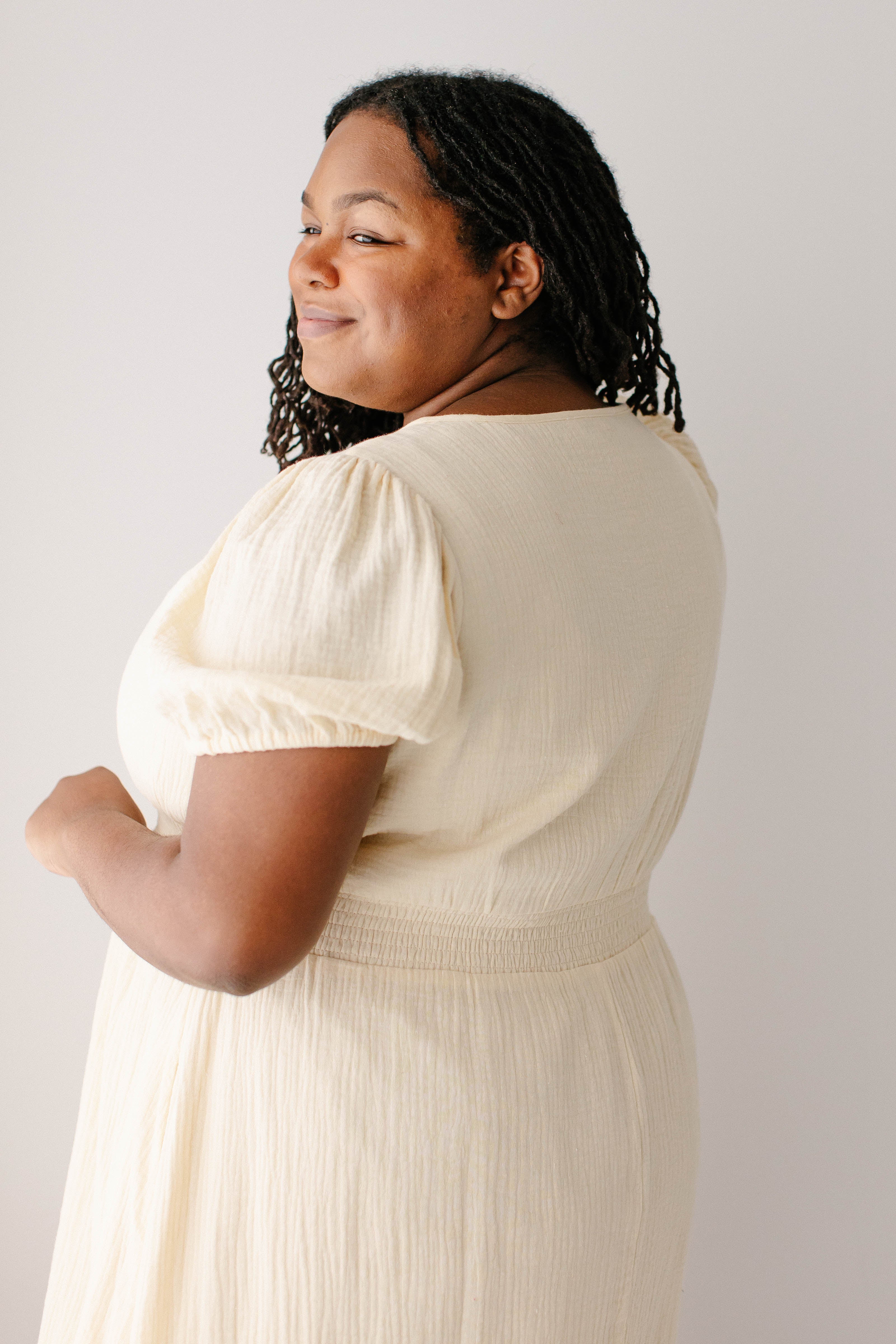 Alicia Cotton Gauze Midi Dress FINAL SALE - Image 15