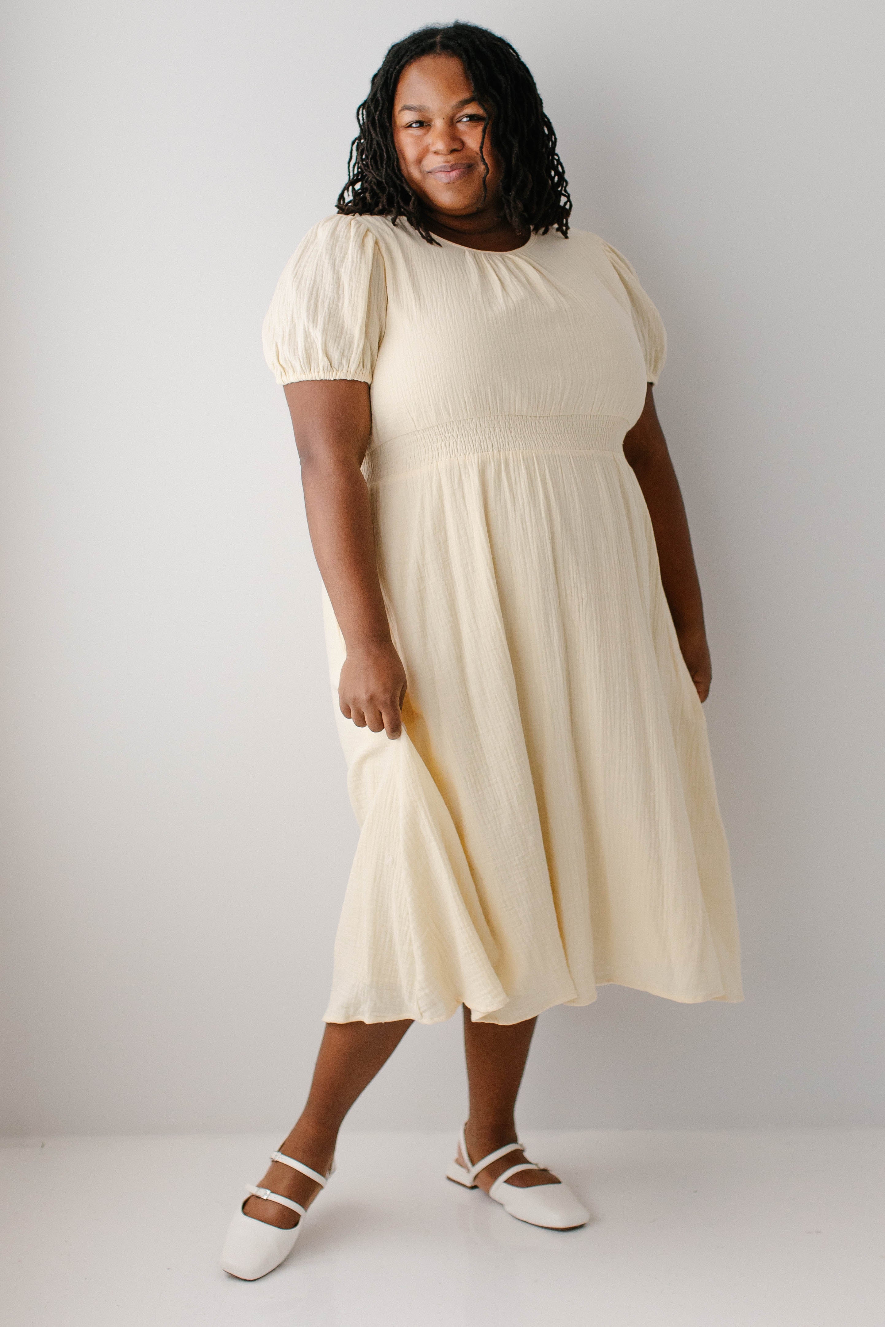 Alicia Cotton Gauze Midi Dress FINAL SALE - Image 2
