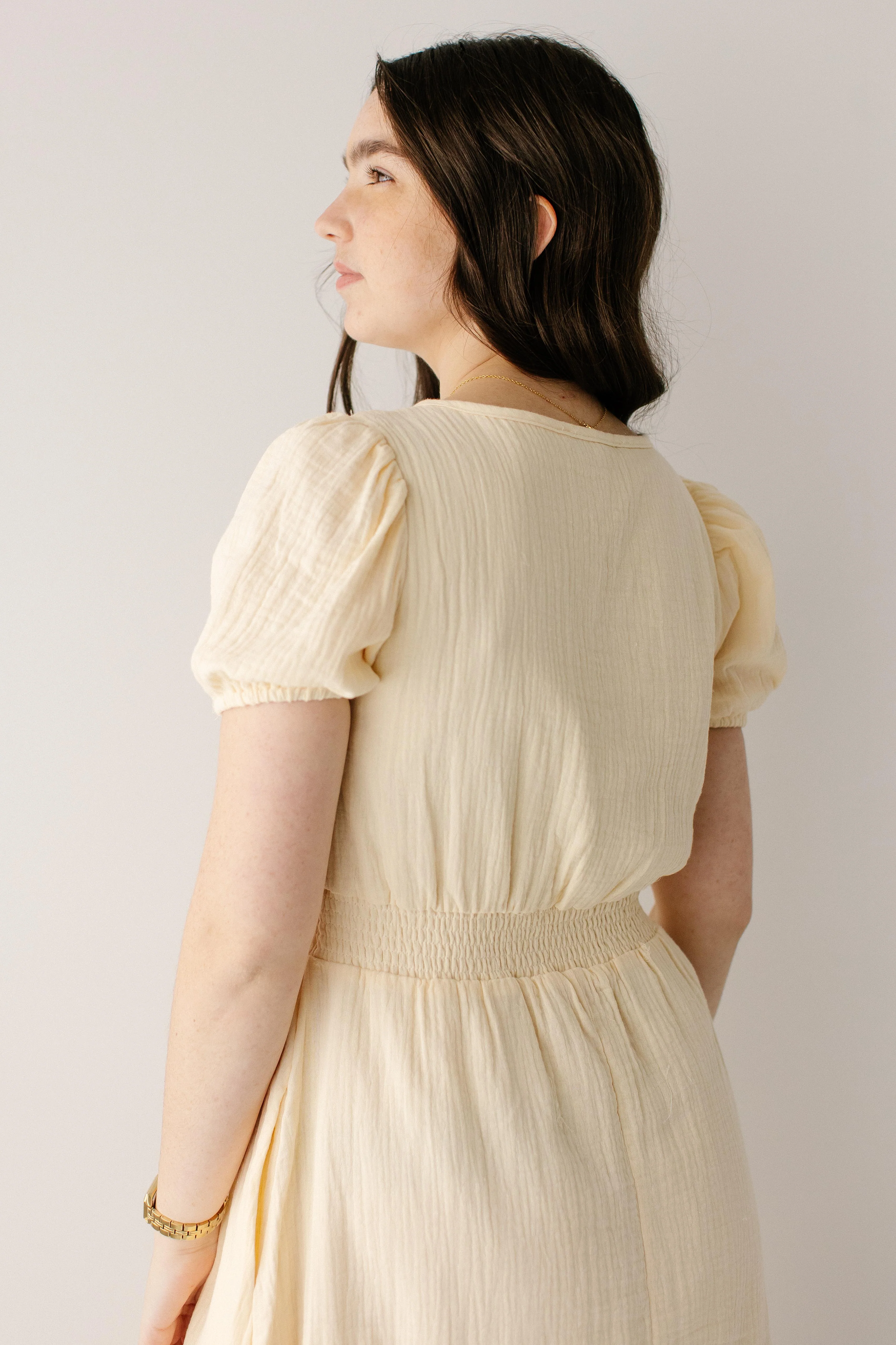 Alicia Cotton Gauze Midi Dress FINAL SALE - Image 6