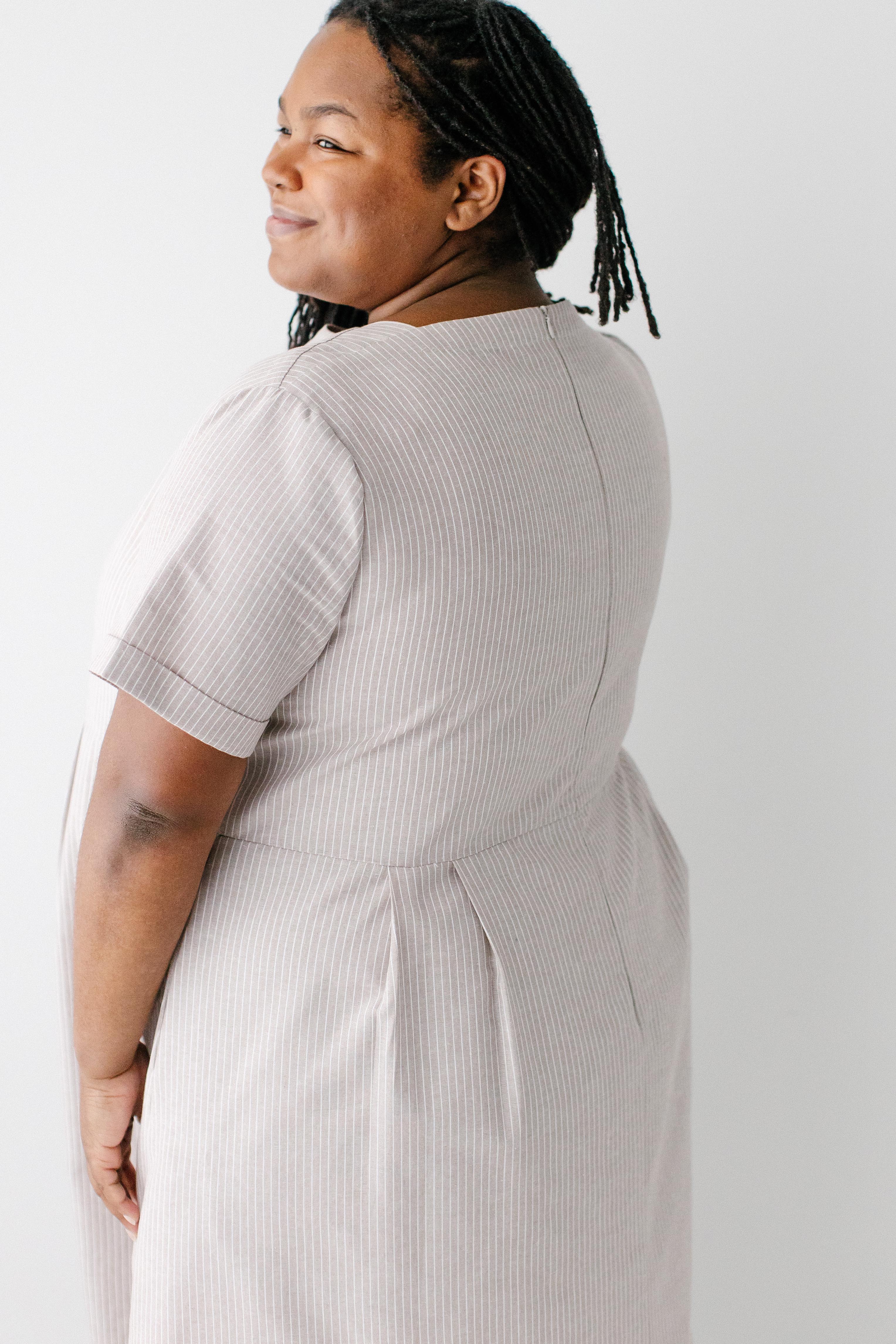 Alta Boatneck Striped Midi Dress - Image 13