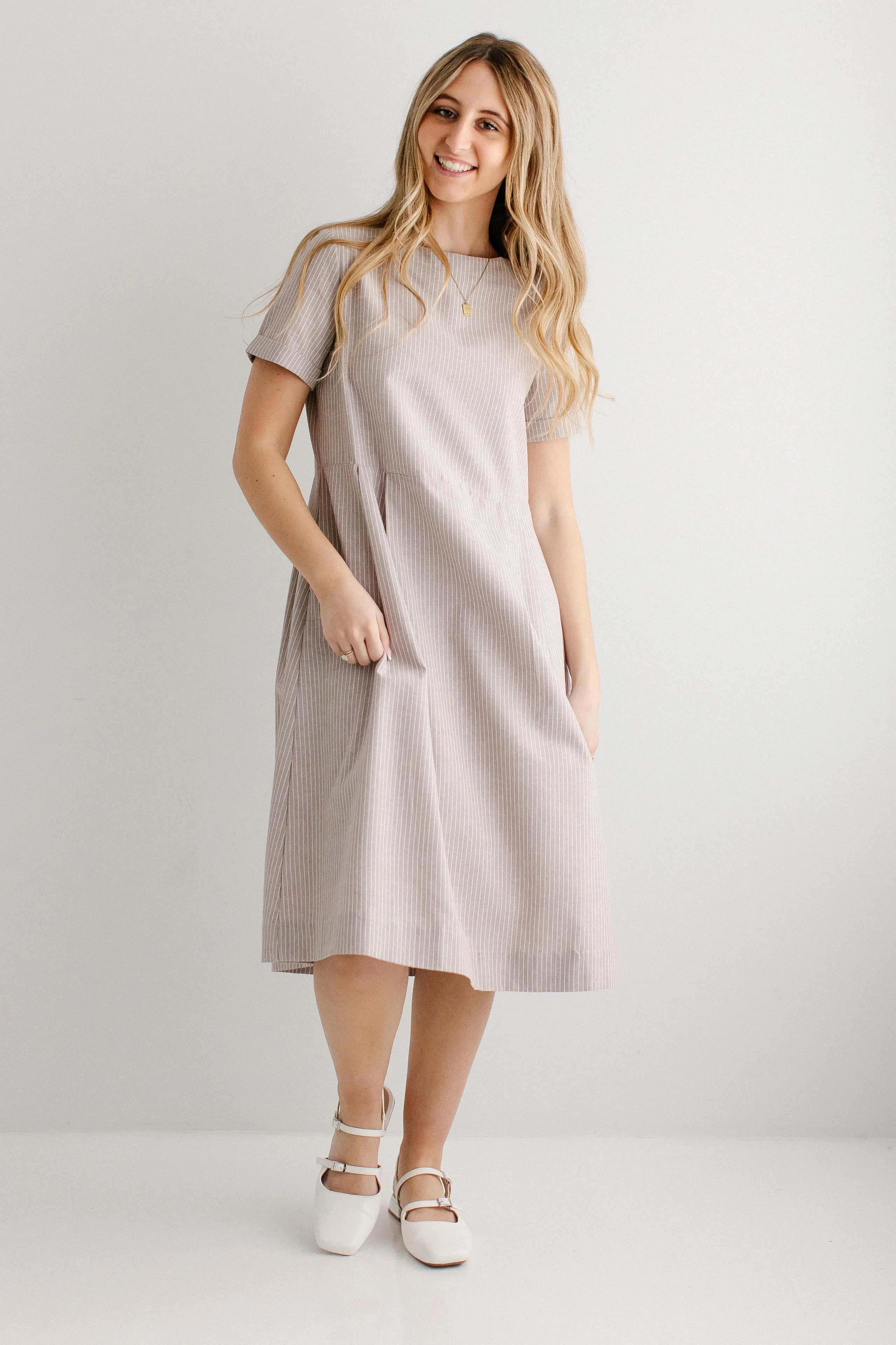 Alta Boatneck Striped Midi Dress - Image 2