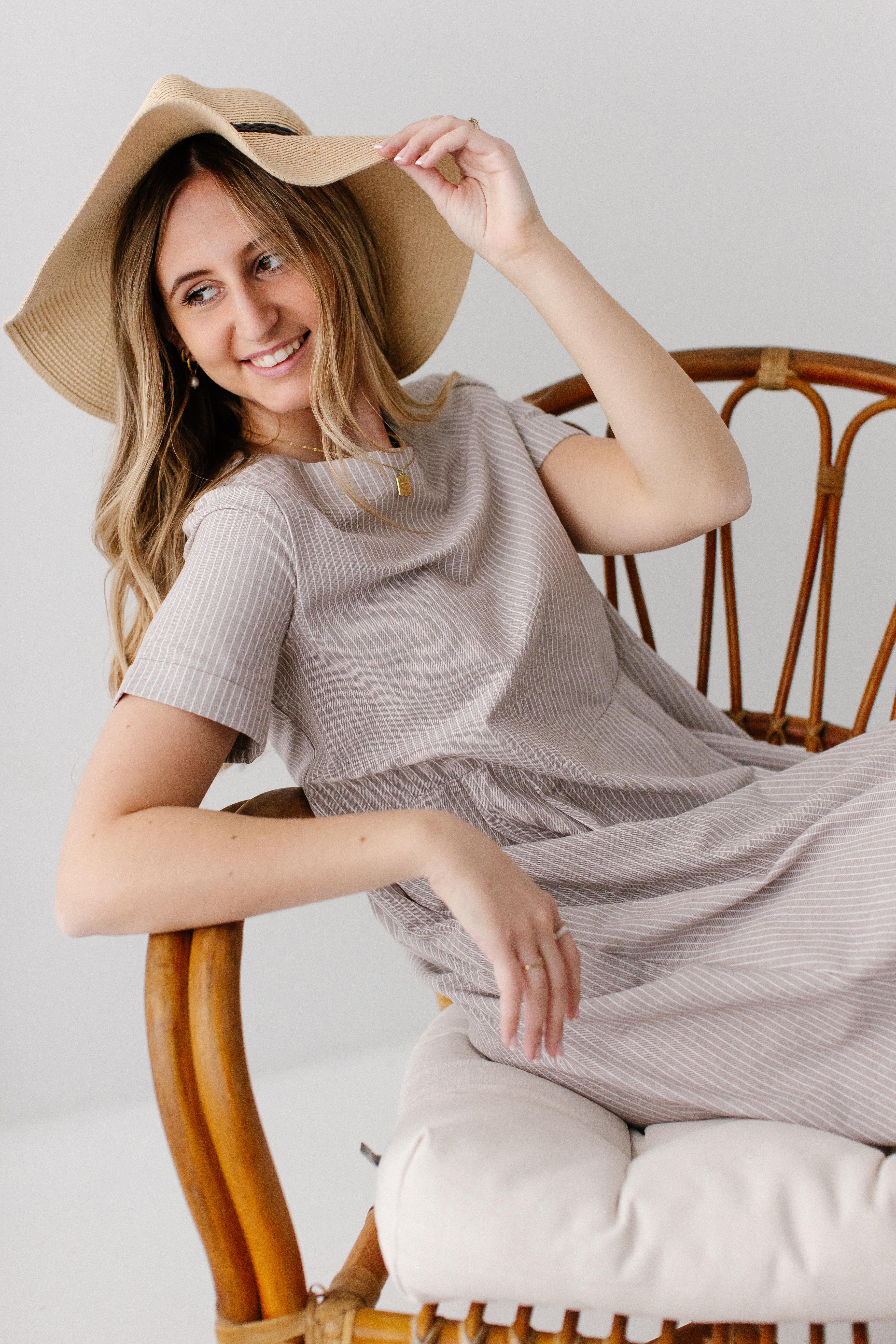 Alta Boatneck Striped Midi Dress - Image 3