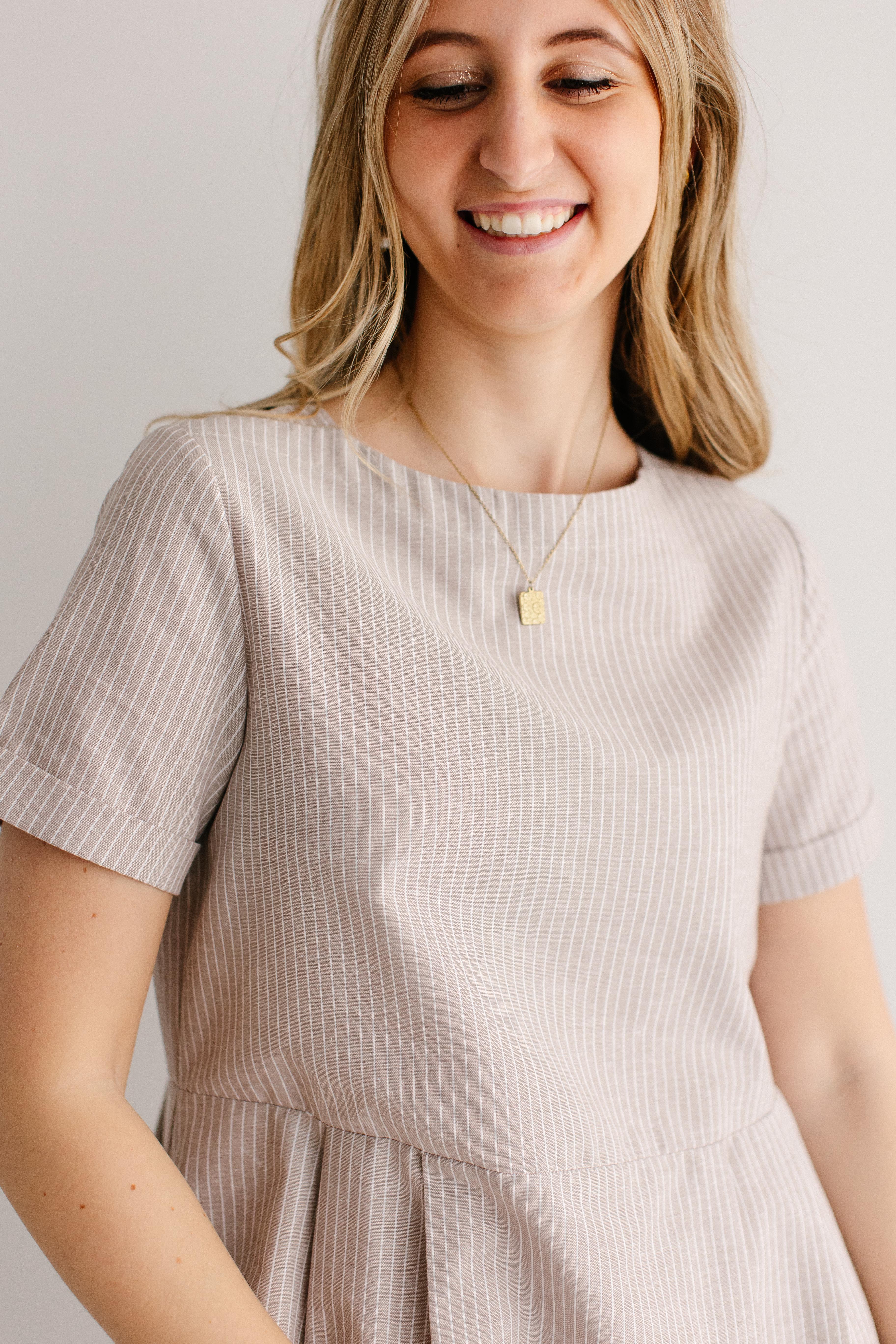 Alta Boatneck Striped Midi Dress - Image 5