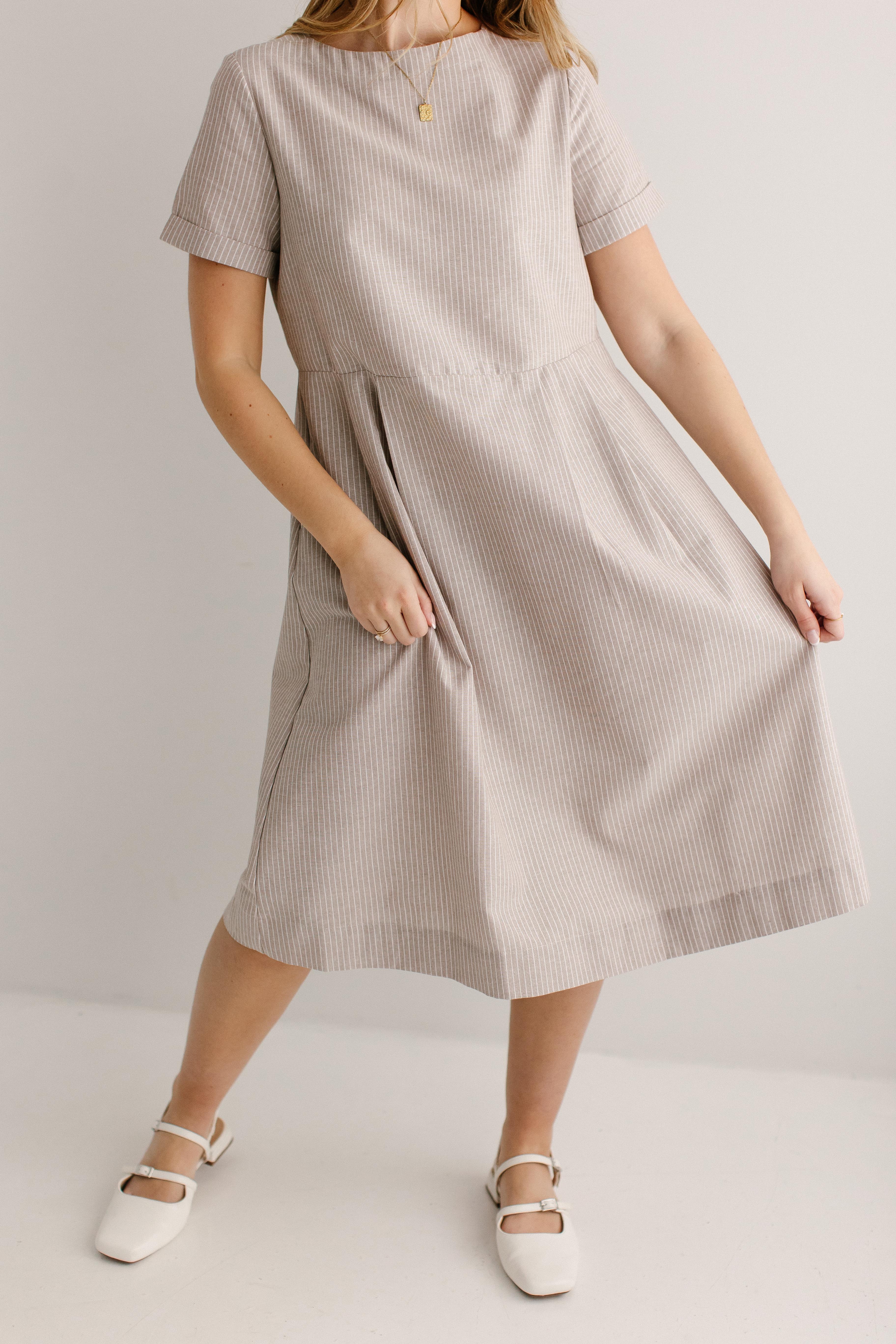 Alta Boatneck Striped Midi Dress - Image 6