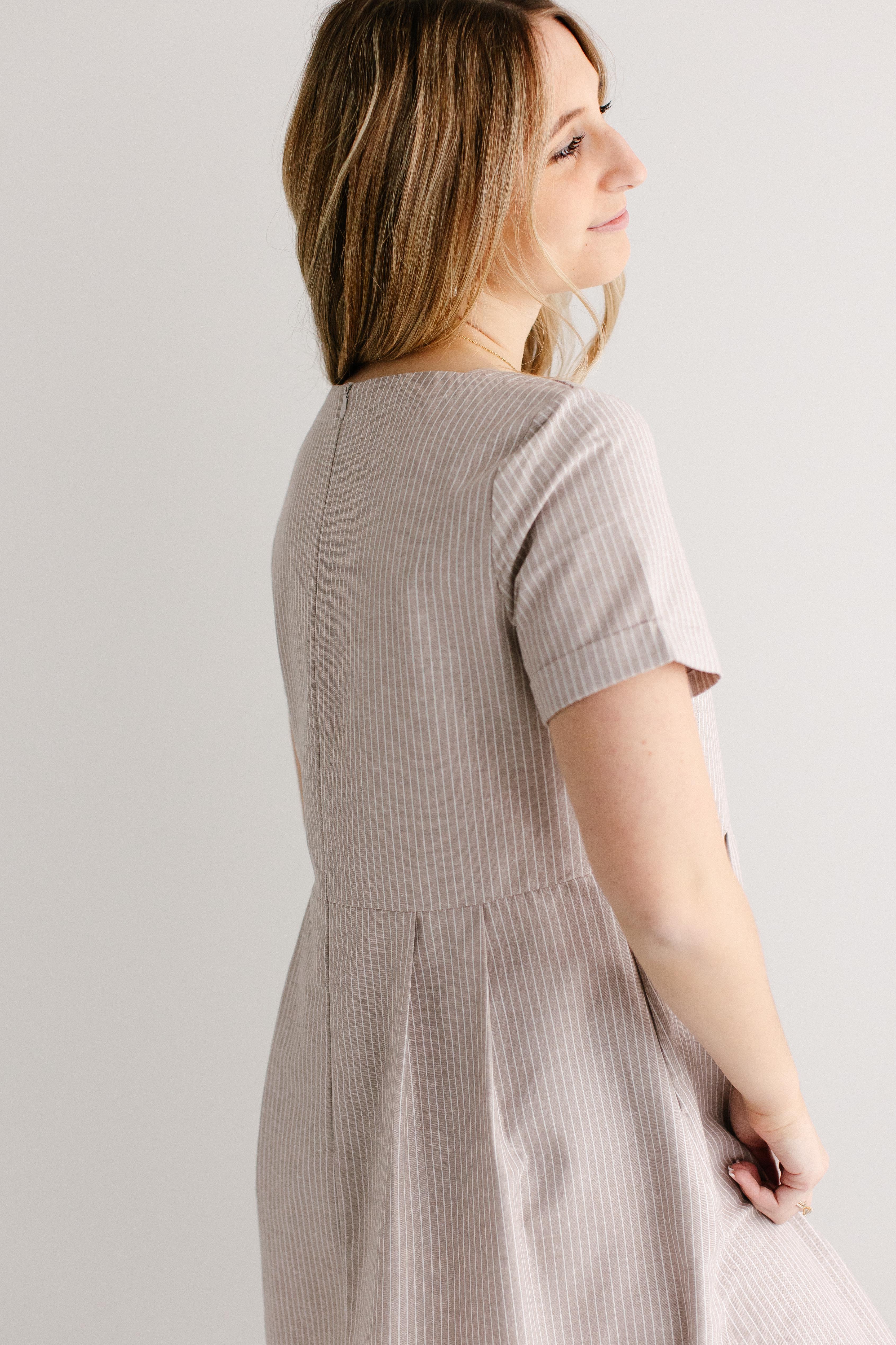 Alta Boatneck Striped Midi Dress - Image 7