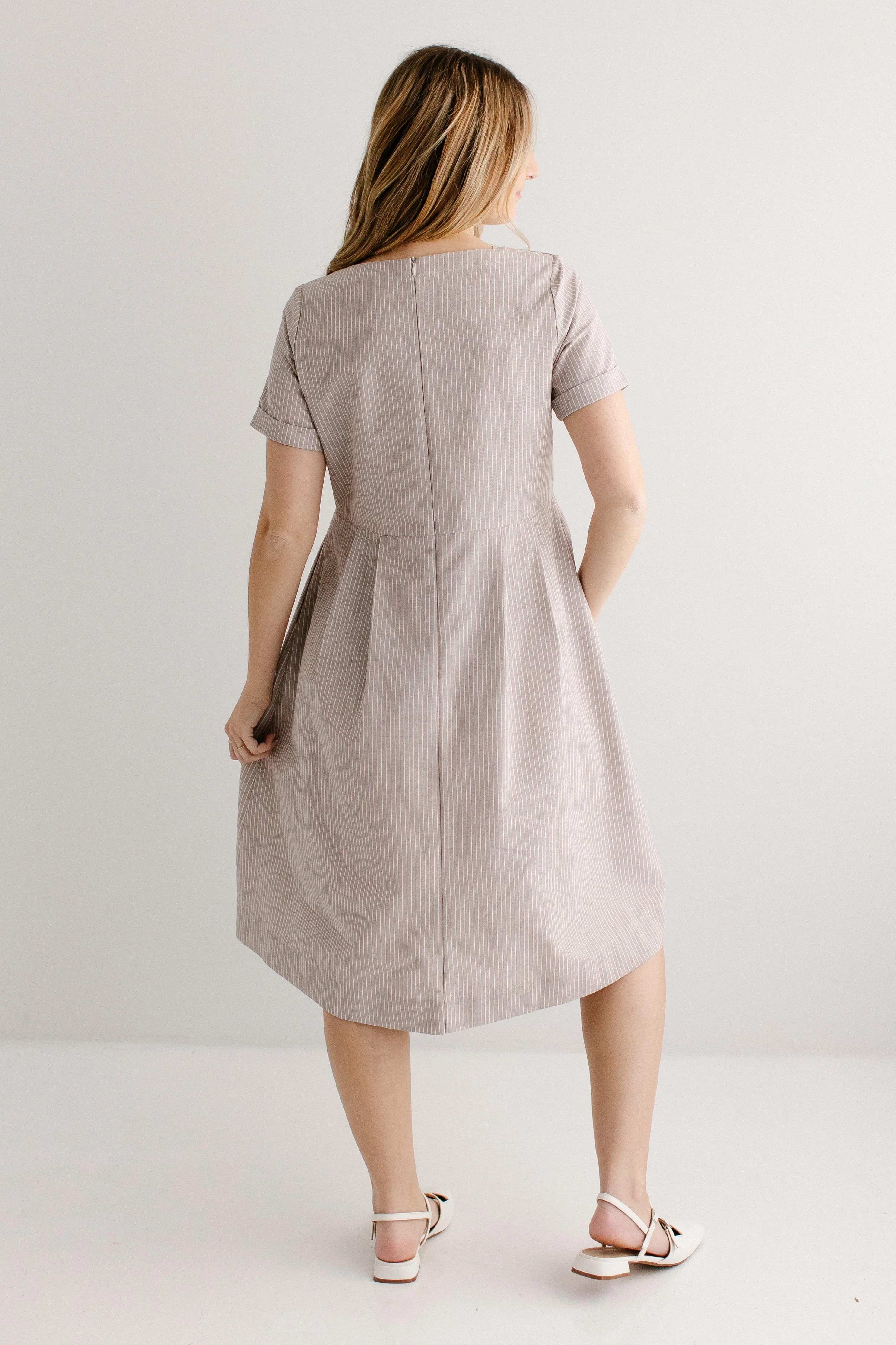 Alta Boatneck Striped Midi Dress - Image 8
