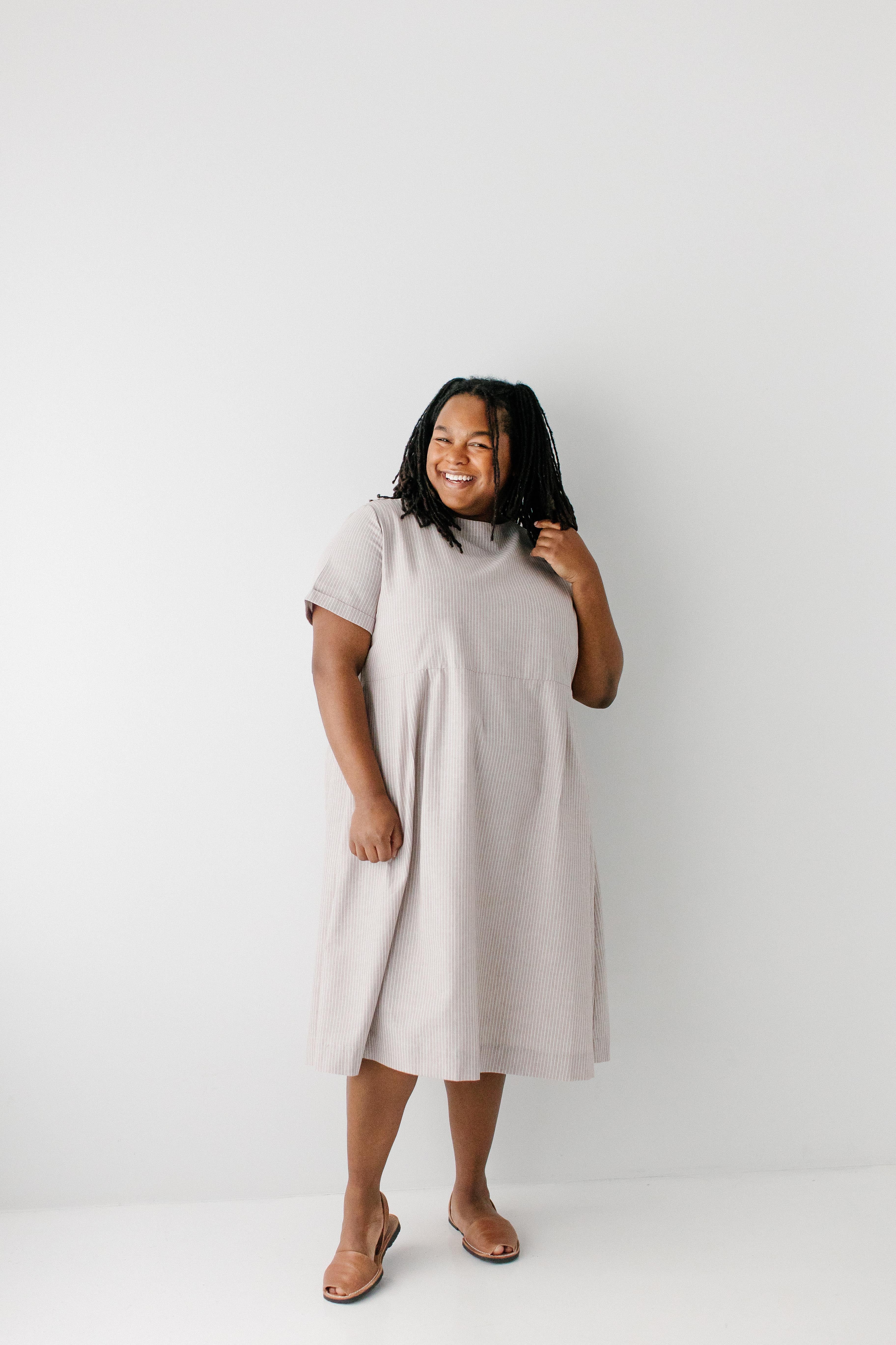 Alta Boatneck Striped Midi Dress - Image 9