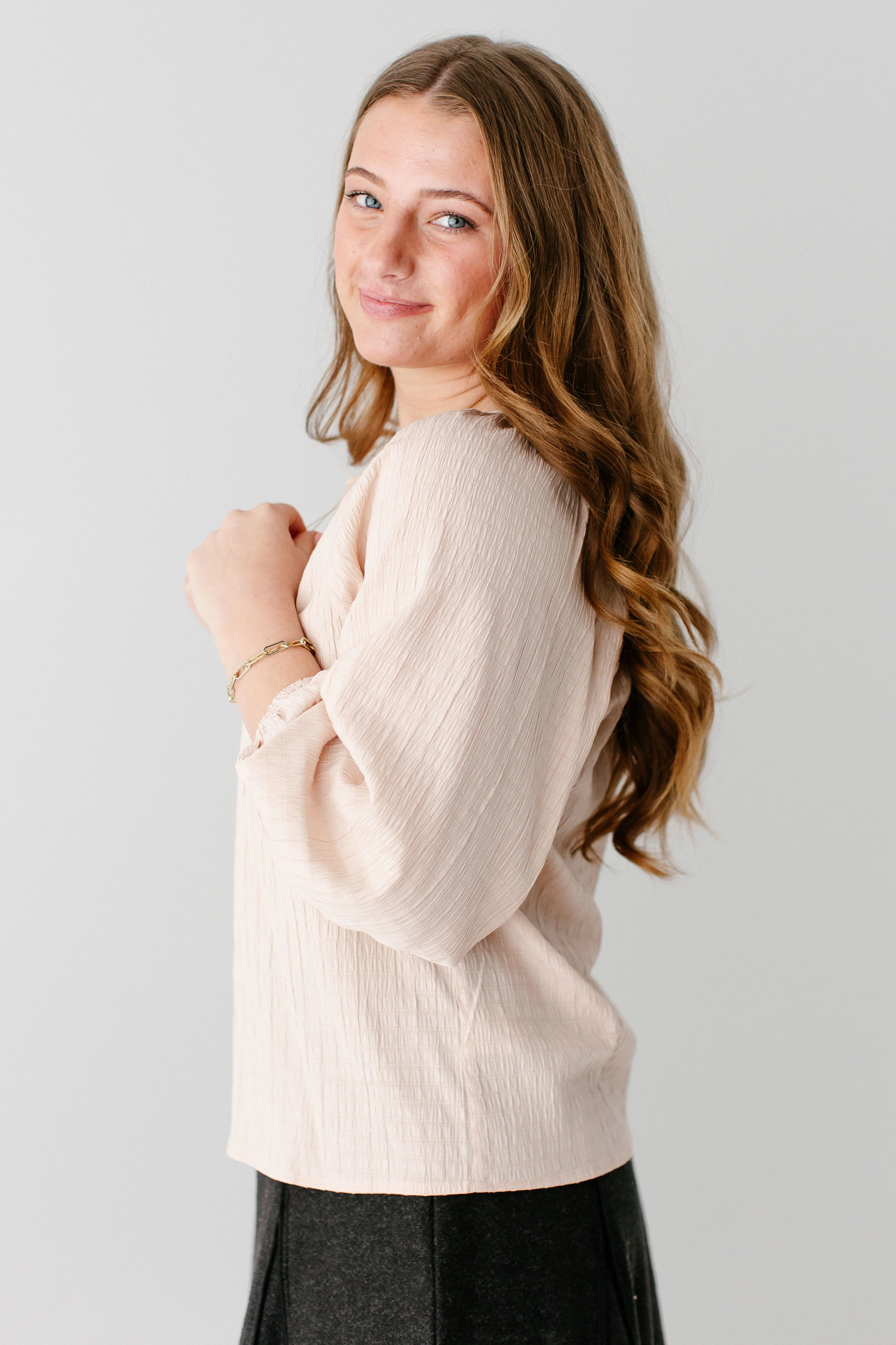 'Althea' Button Down Peasant Top FINAL SALE - Image 4
