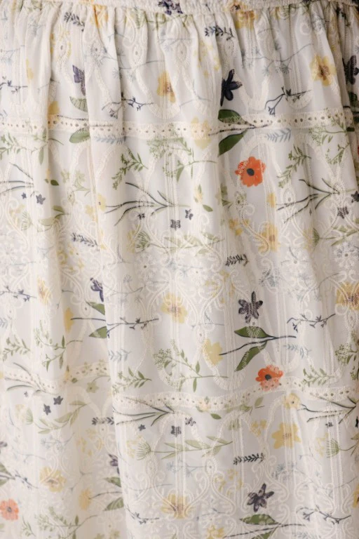 Alyce Eyelet Floral Print Smocked Bodice Maxi Dress FINAL SALE - Image 7