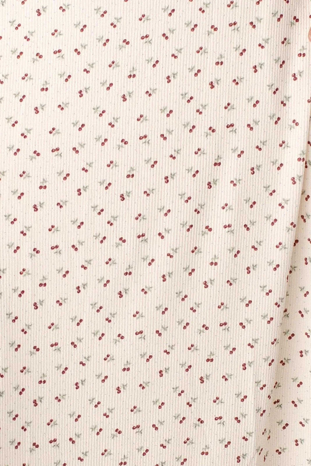 Annette Cherry Print Ribbed Midi Skirt - Image 6