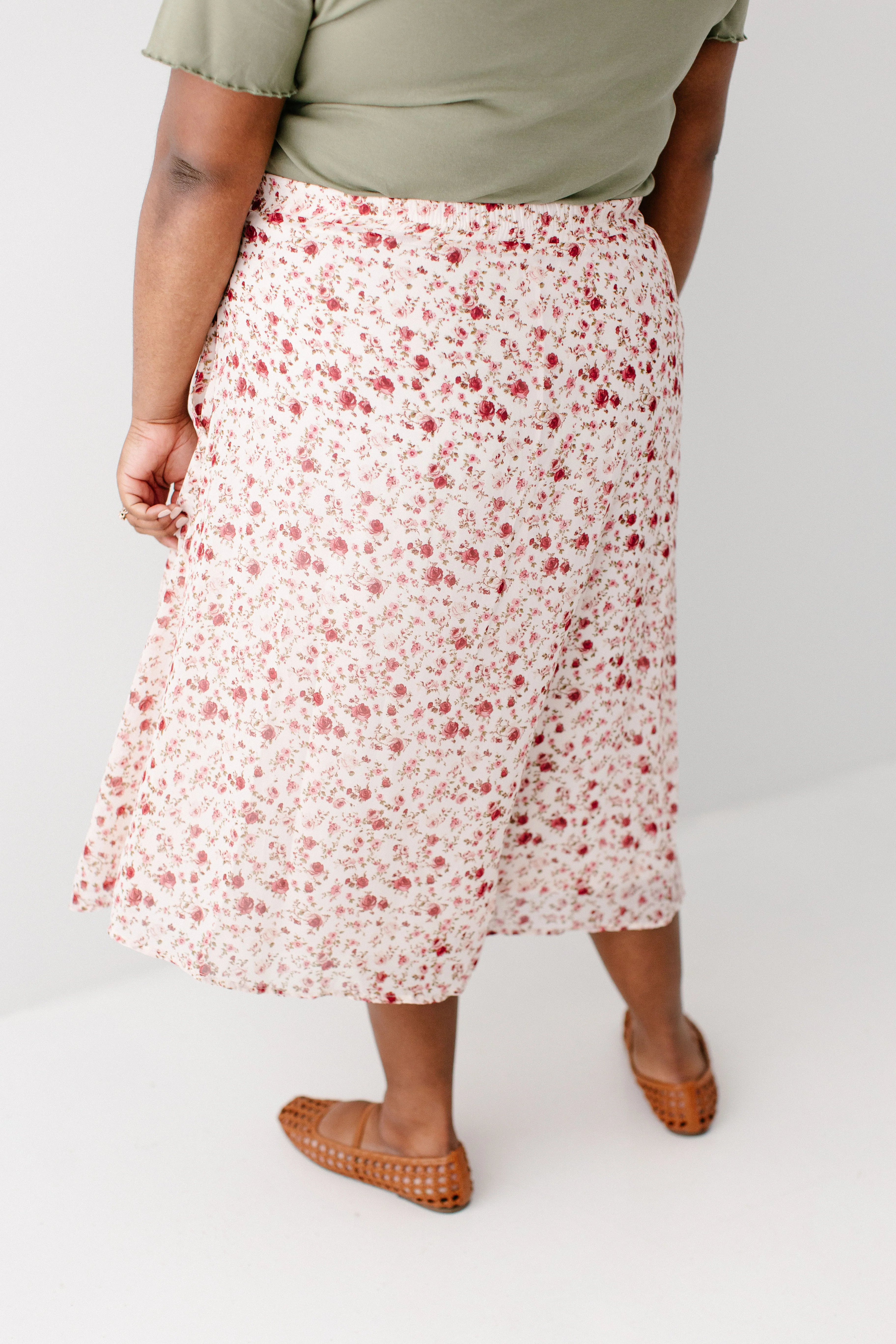 Annette Rose Print Midi Skirt FINAL SALE - Image 7