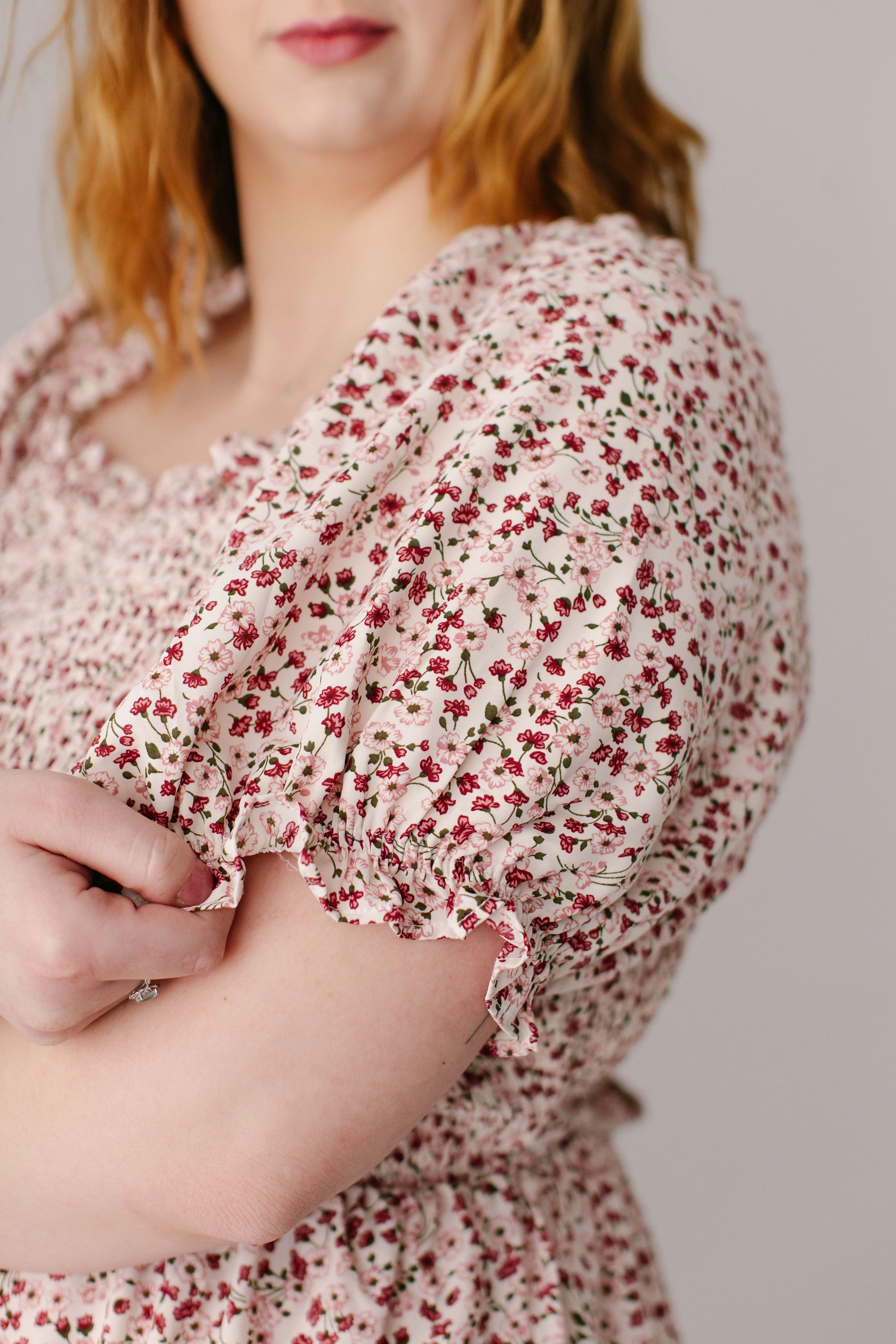 'Arabelle' Smocked Ditsy Floral Midi Dress FINAL SALE - Image 11