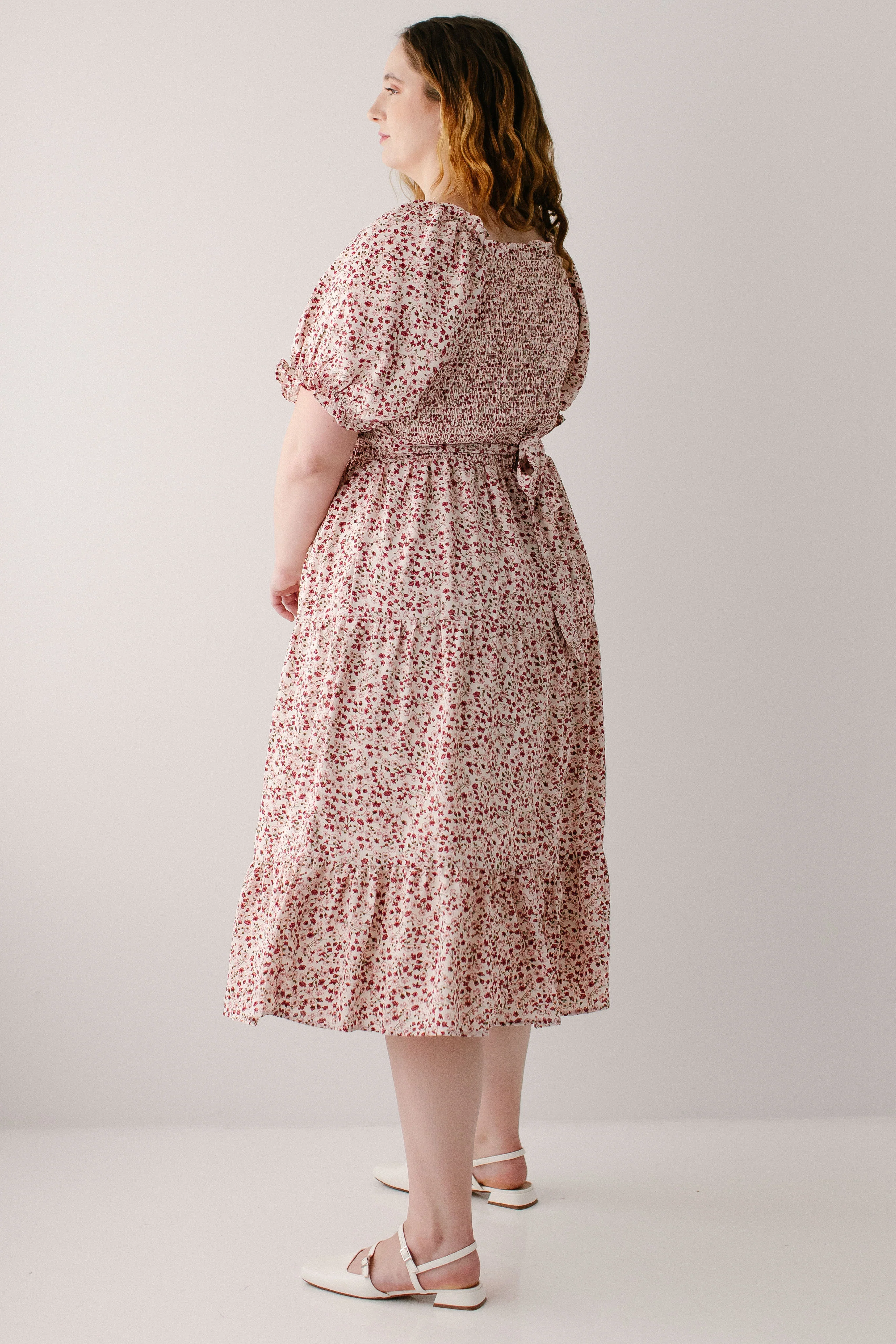 'Arabelle' Smocked Ditsy Floral Midi Dress FINAL SALE - Image 13