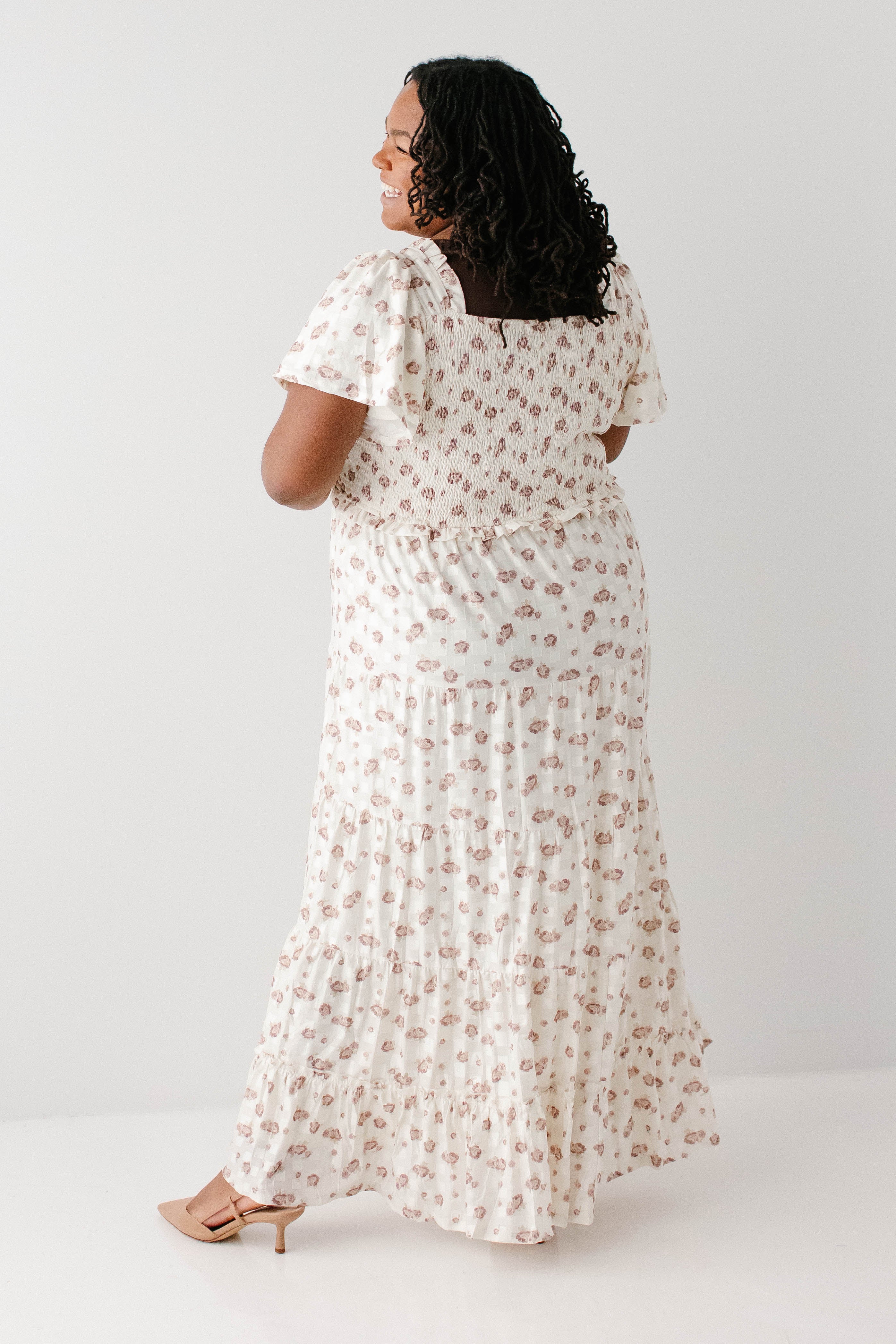'Ariel' Smocked Bodice Floral Maxi Dress - Image 16