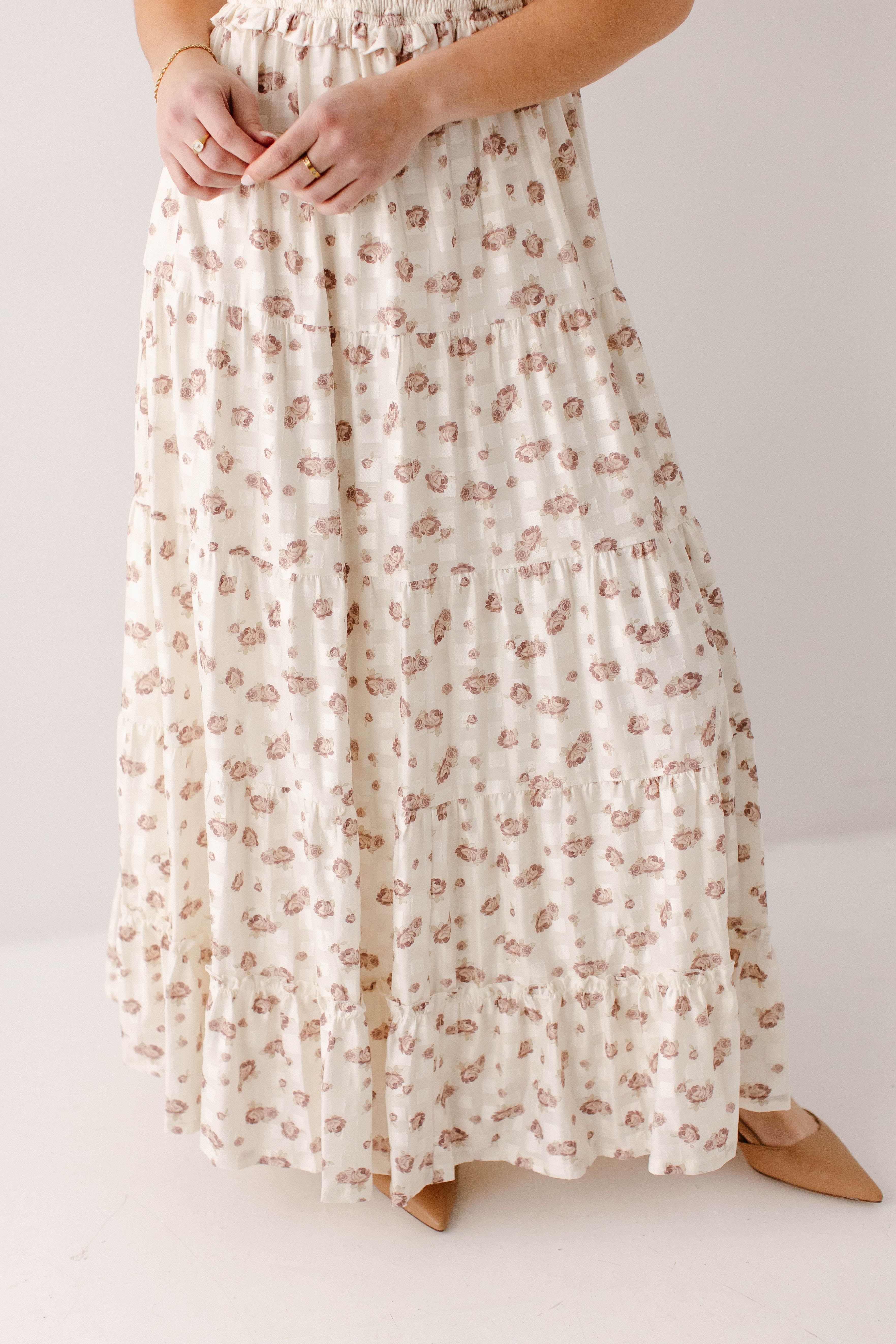 'Ariel' Smocked Bodice Floral Maxi Dress - Image 6