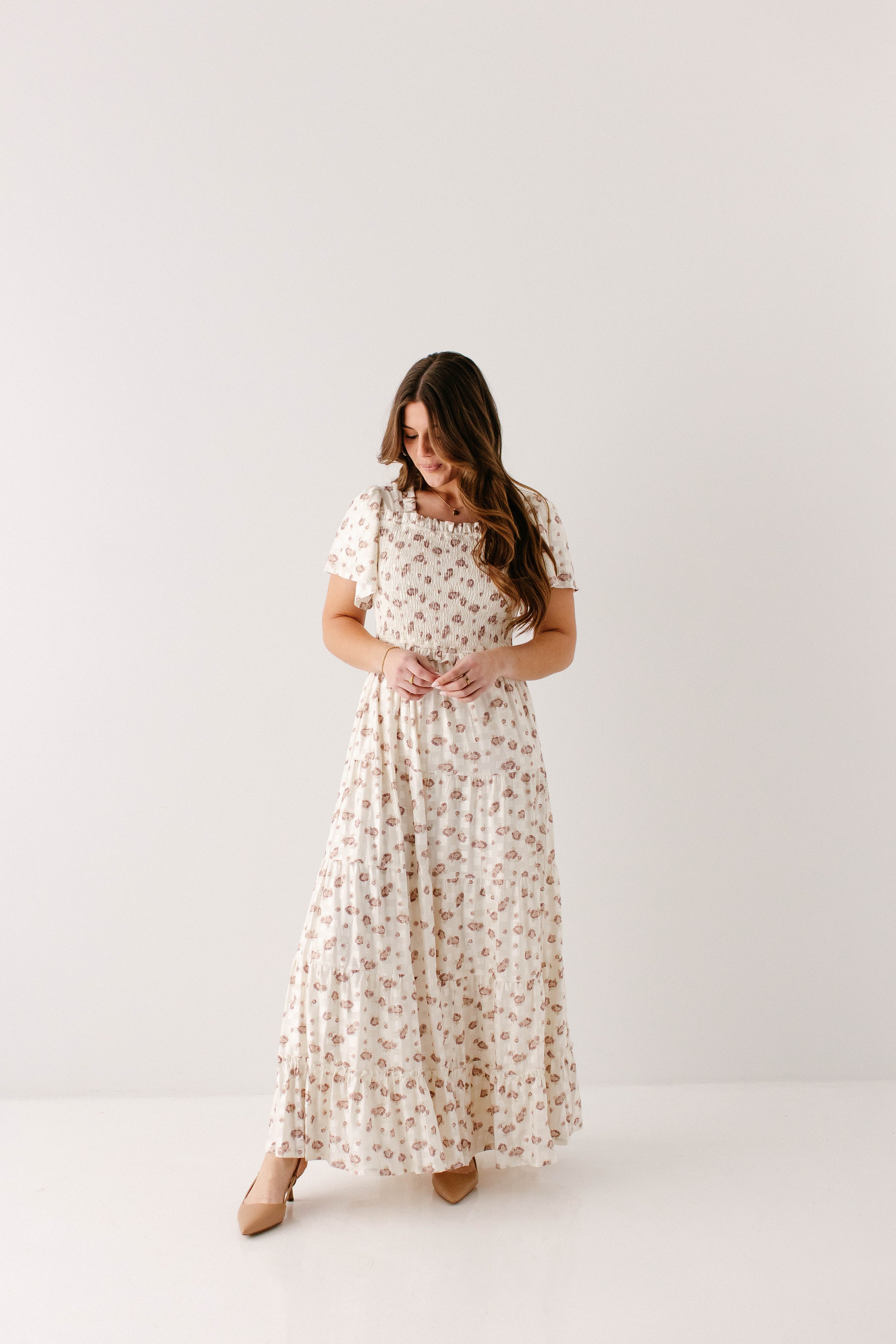 'Ariel' Smocked Bodice Floral Maxi Dress - Image 7
