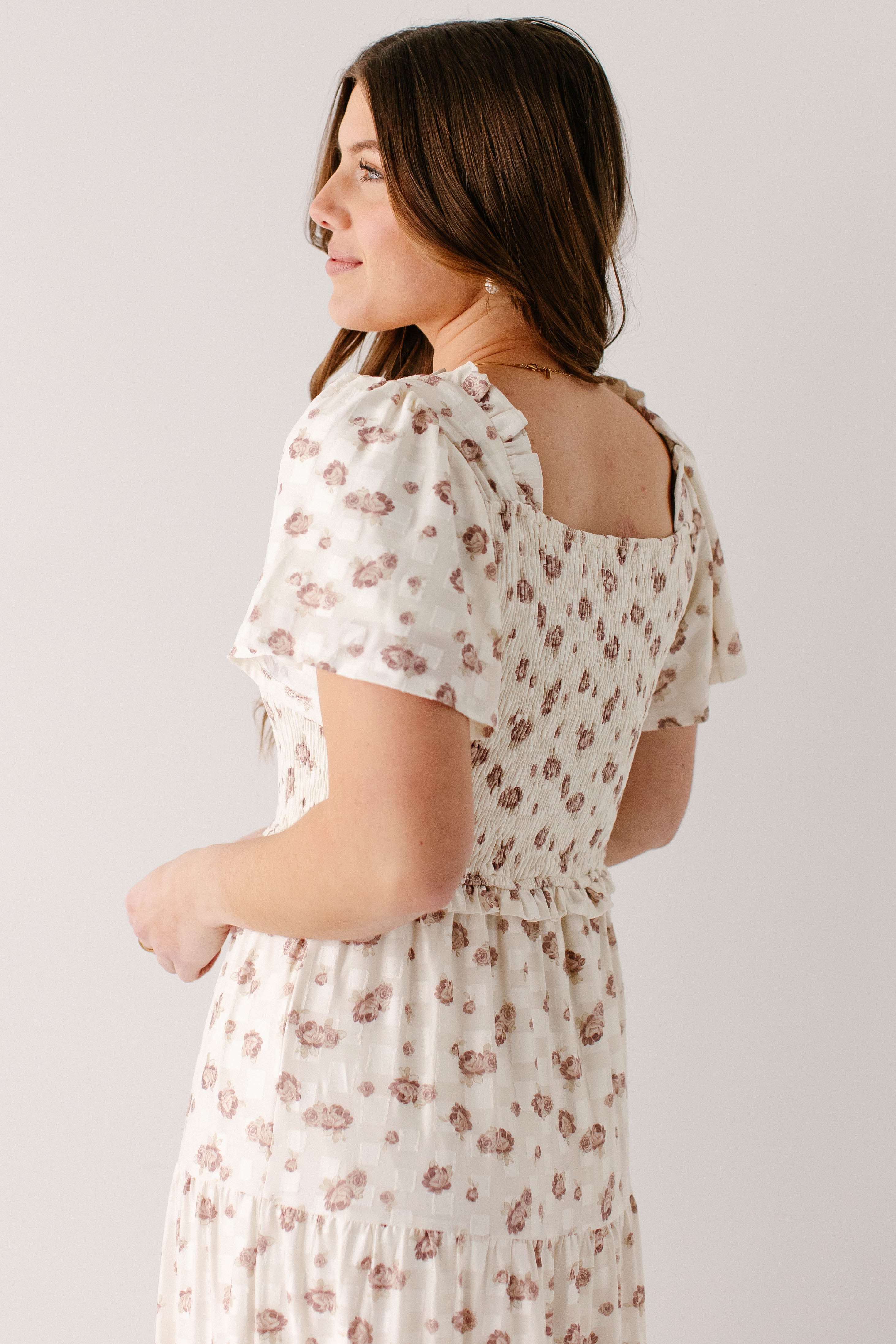 'Ariel' Smocked Bodice Floral Maxi Dress - Image 9