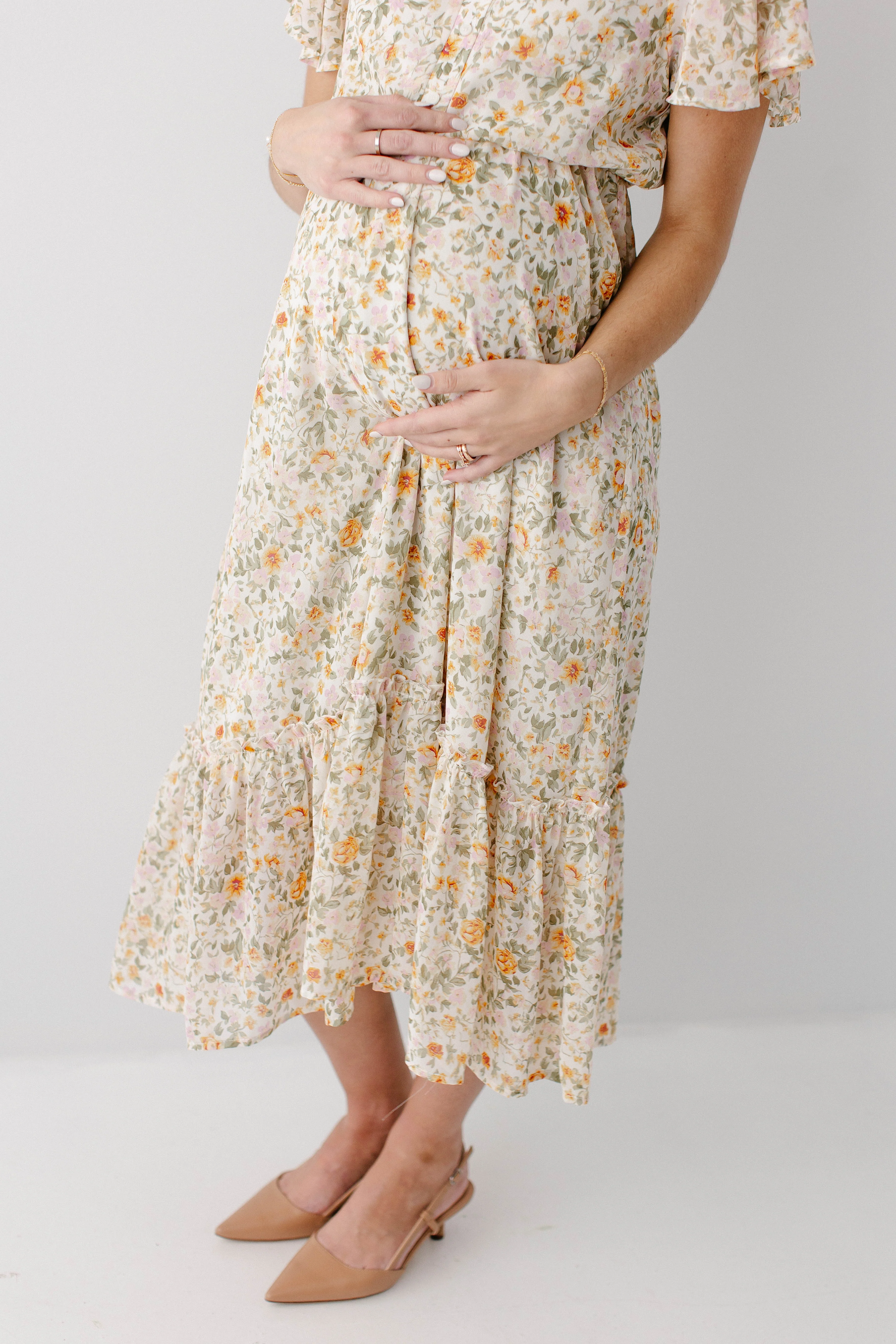 Ashley Flutter Sleeve Garden Floral Maxi Dress - Image 5