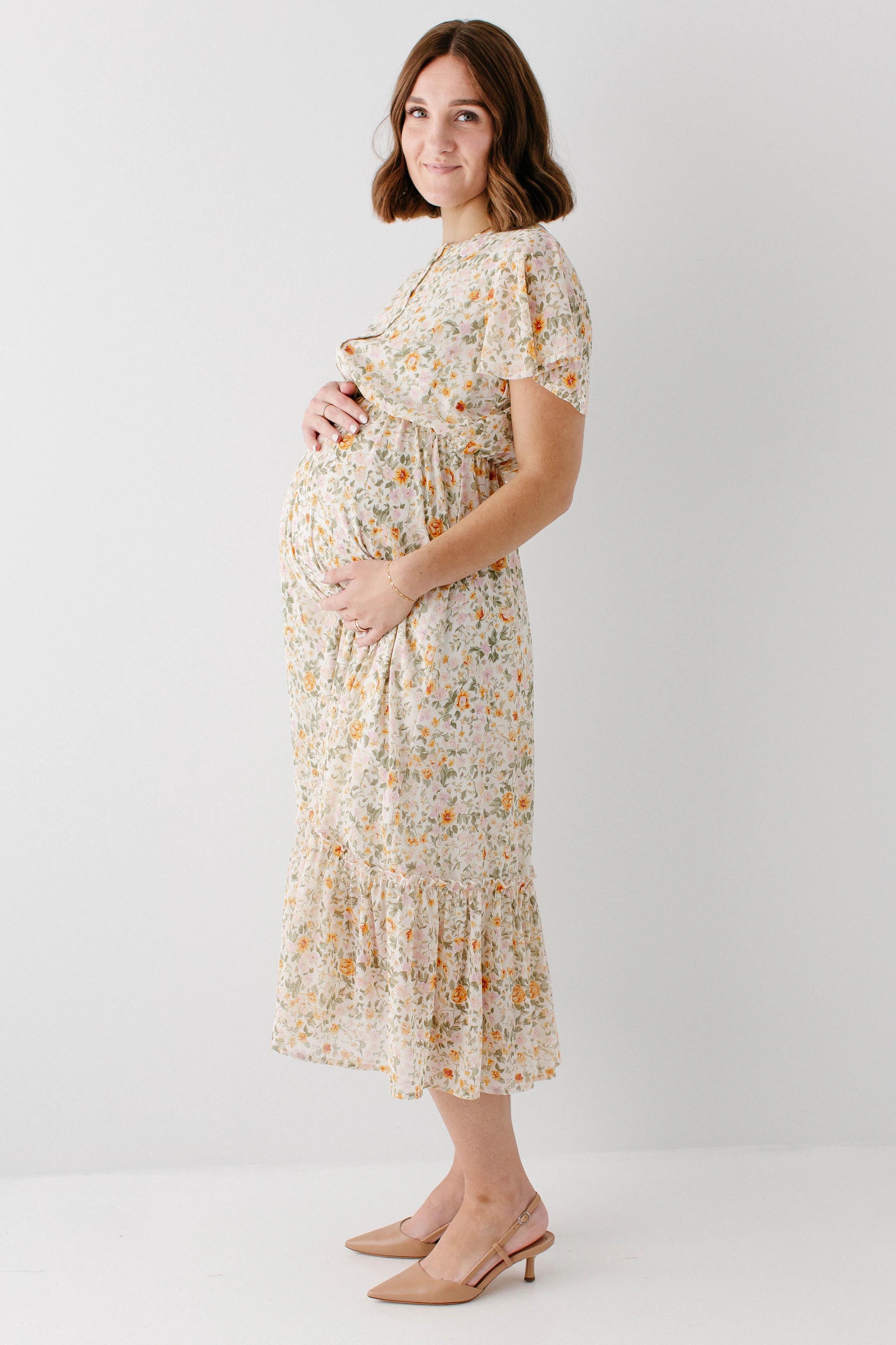 Ashley Flutter Sleeve Garden Floral Maxi Dress - Image 6