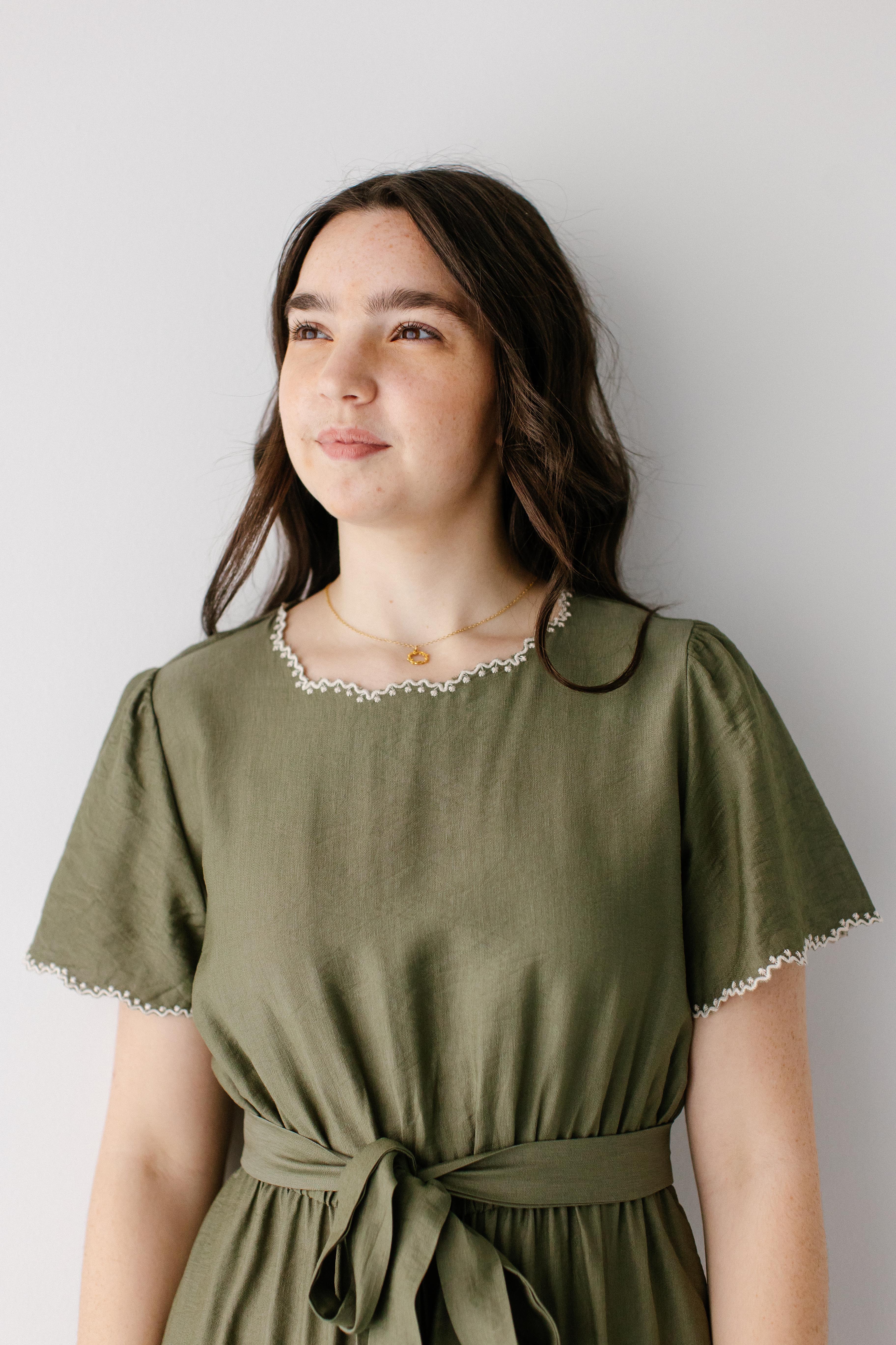 Aspen Scallop Edge Tiered Midi Dress - Image 3