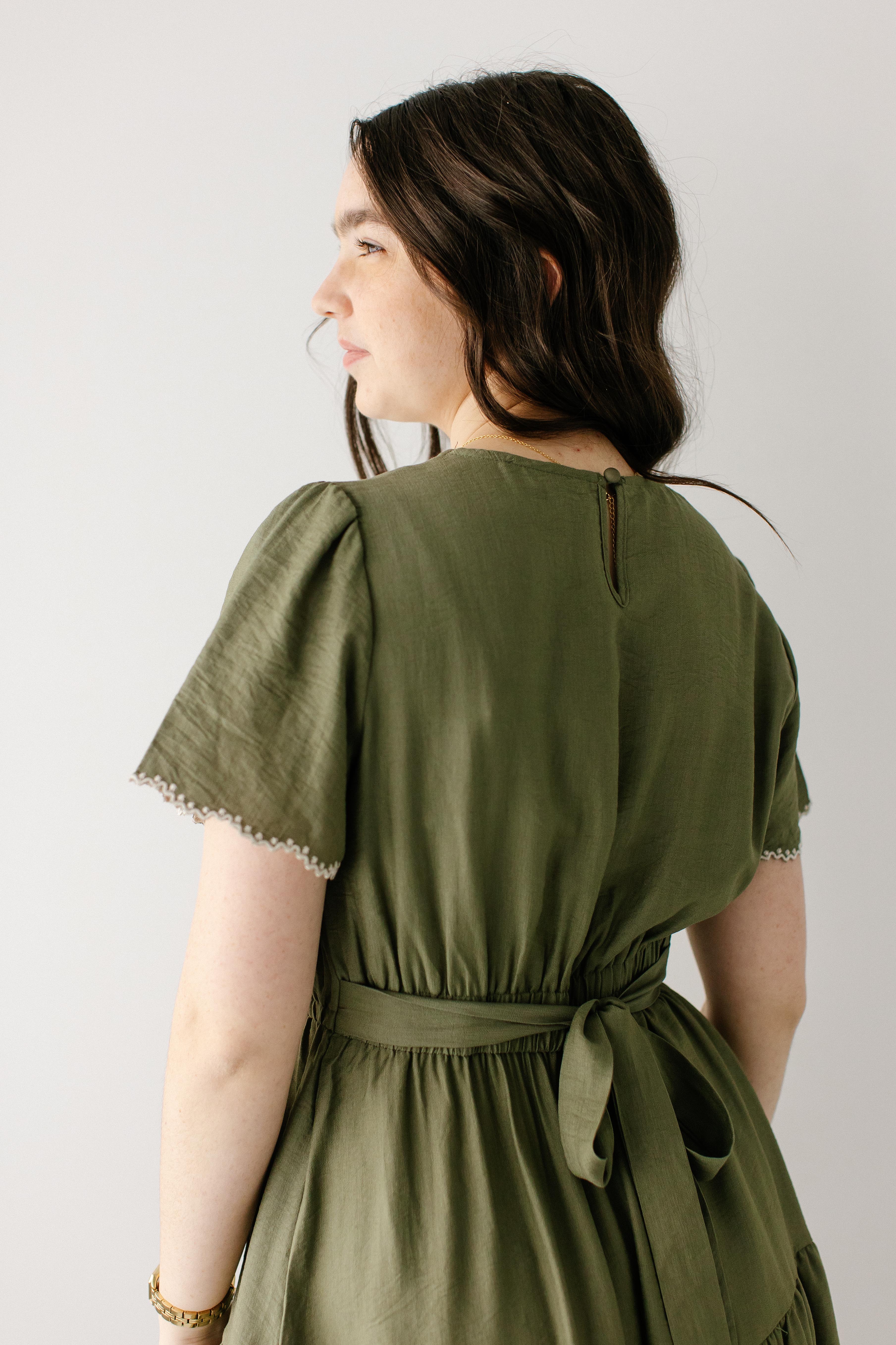 Aspen Scallop Edge Tiered Midi Dress - Image 7