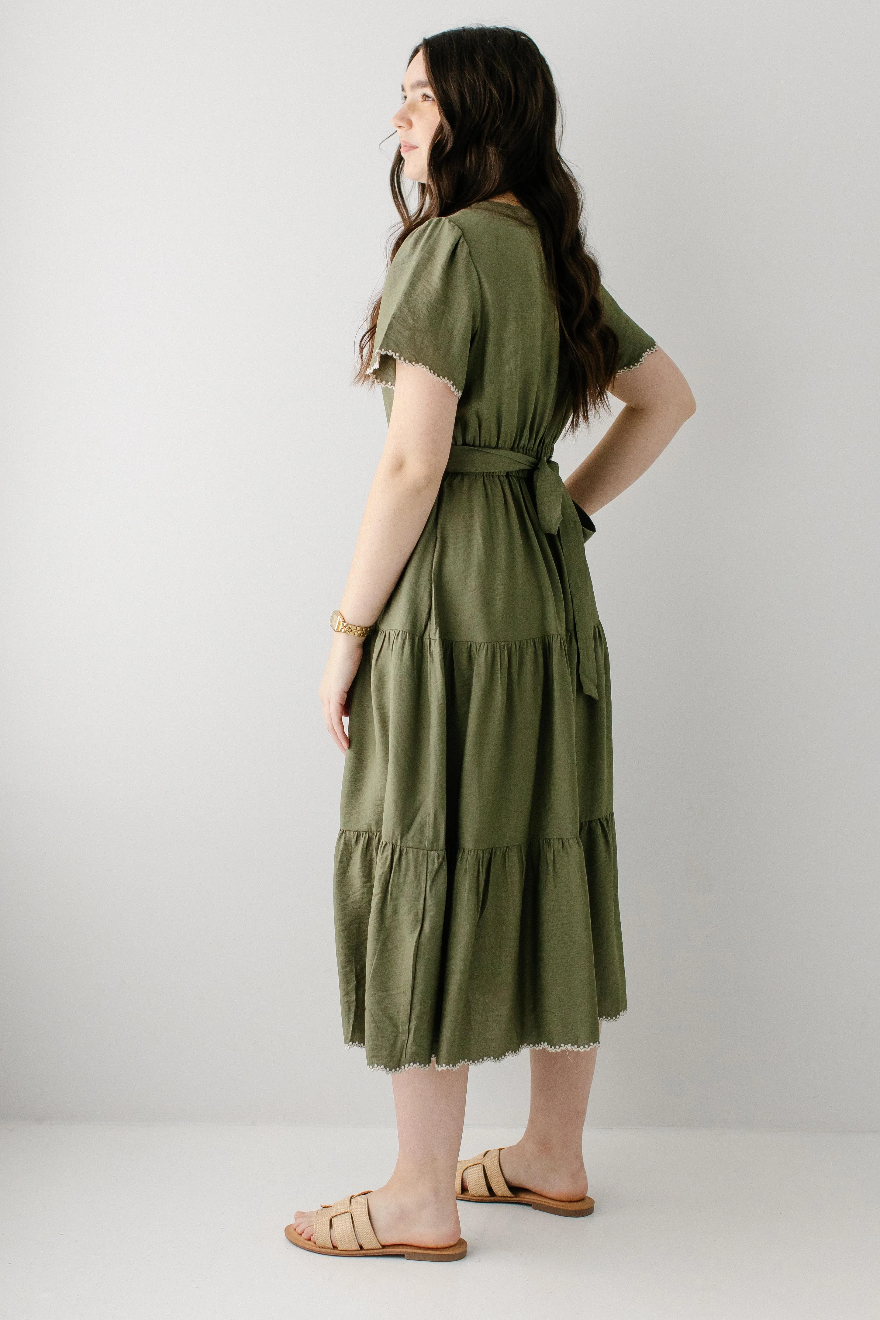 Aspen Scallop Edge Tiered Midi Dress - Image 8