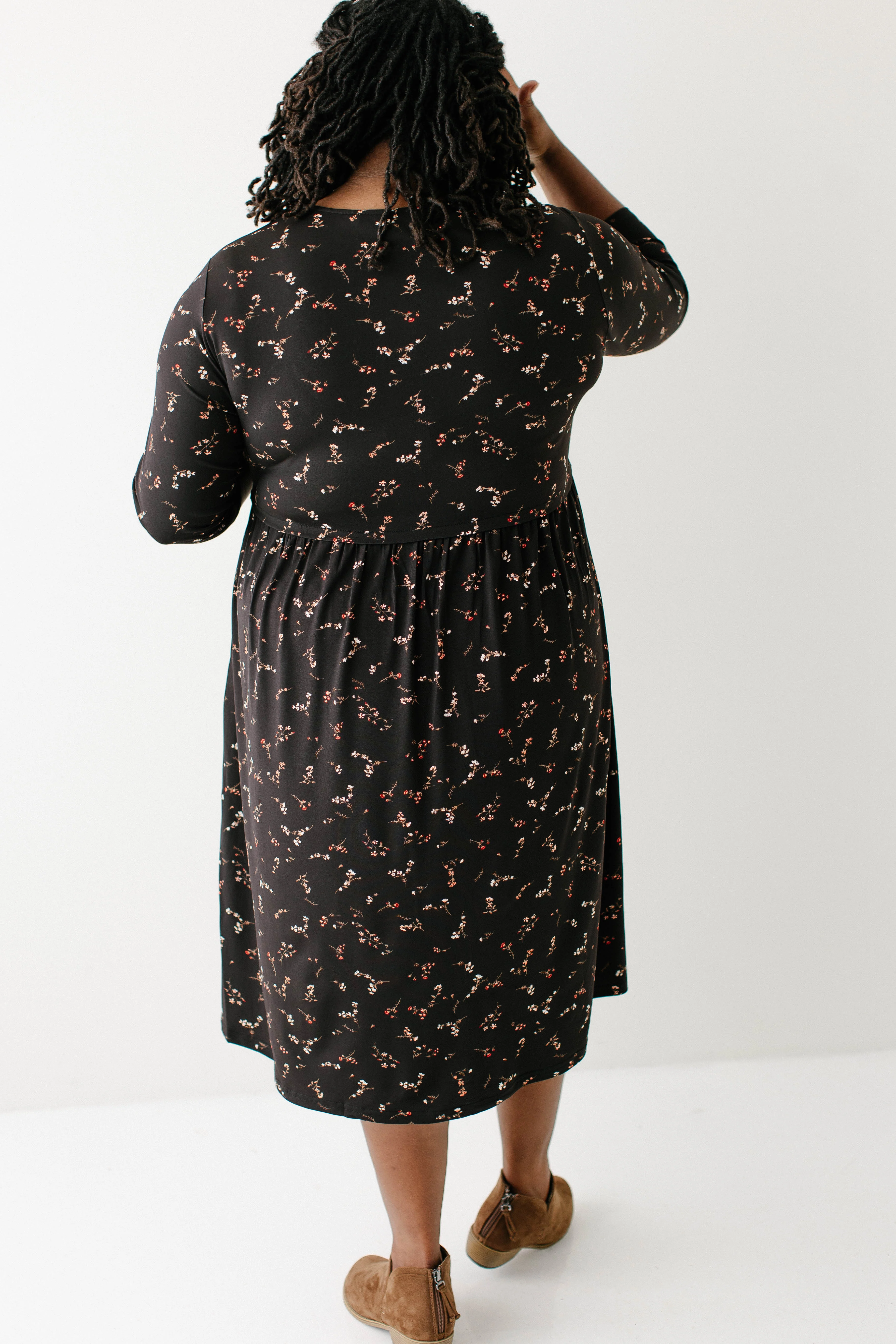 August Nursing Friendly Floral Knee Length Dress FINAL SALE - Image 12