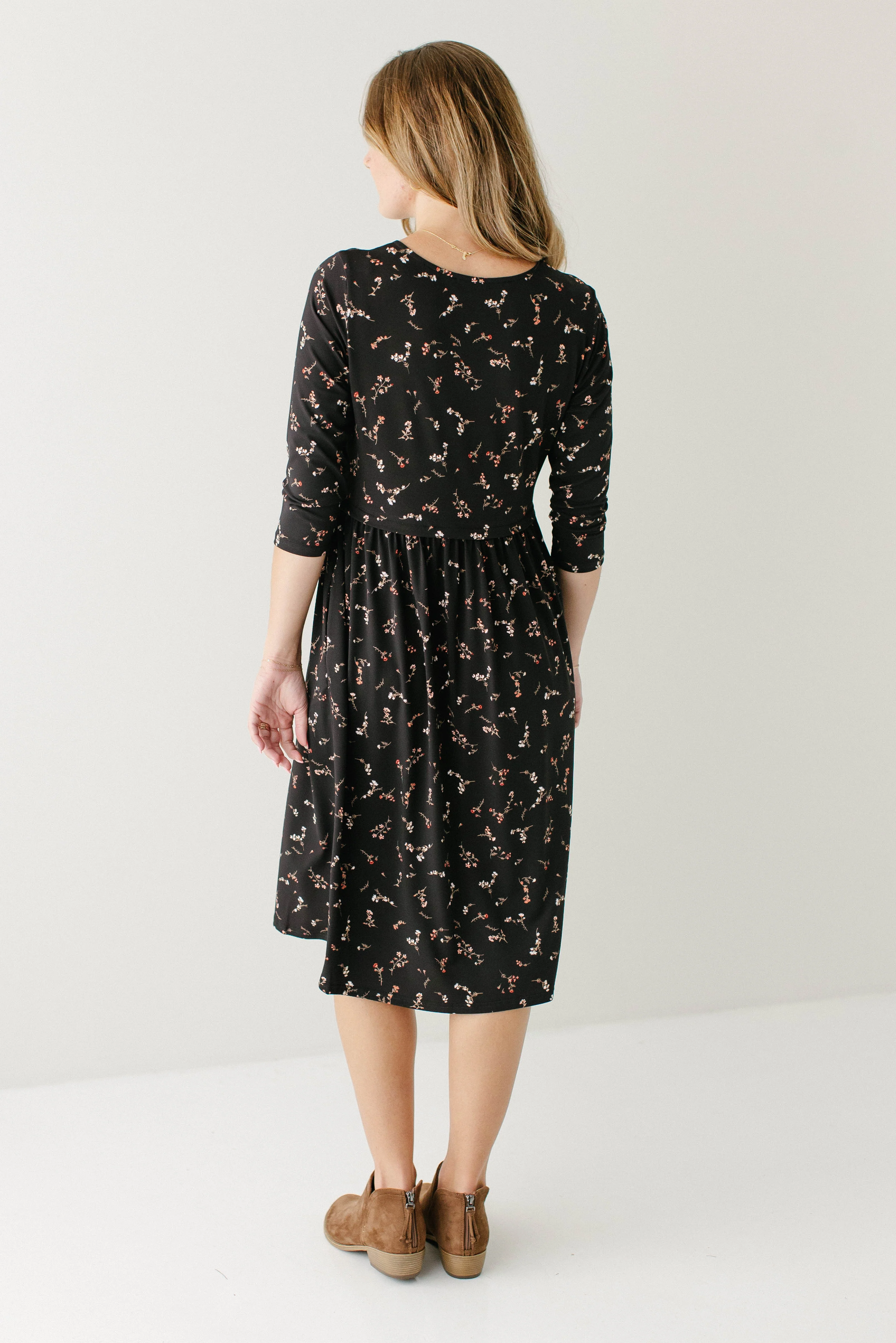 August Nursing Friendly Floral Knee Length Dress FINAL SALE - Image 7