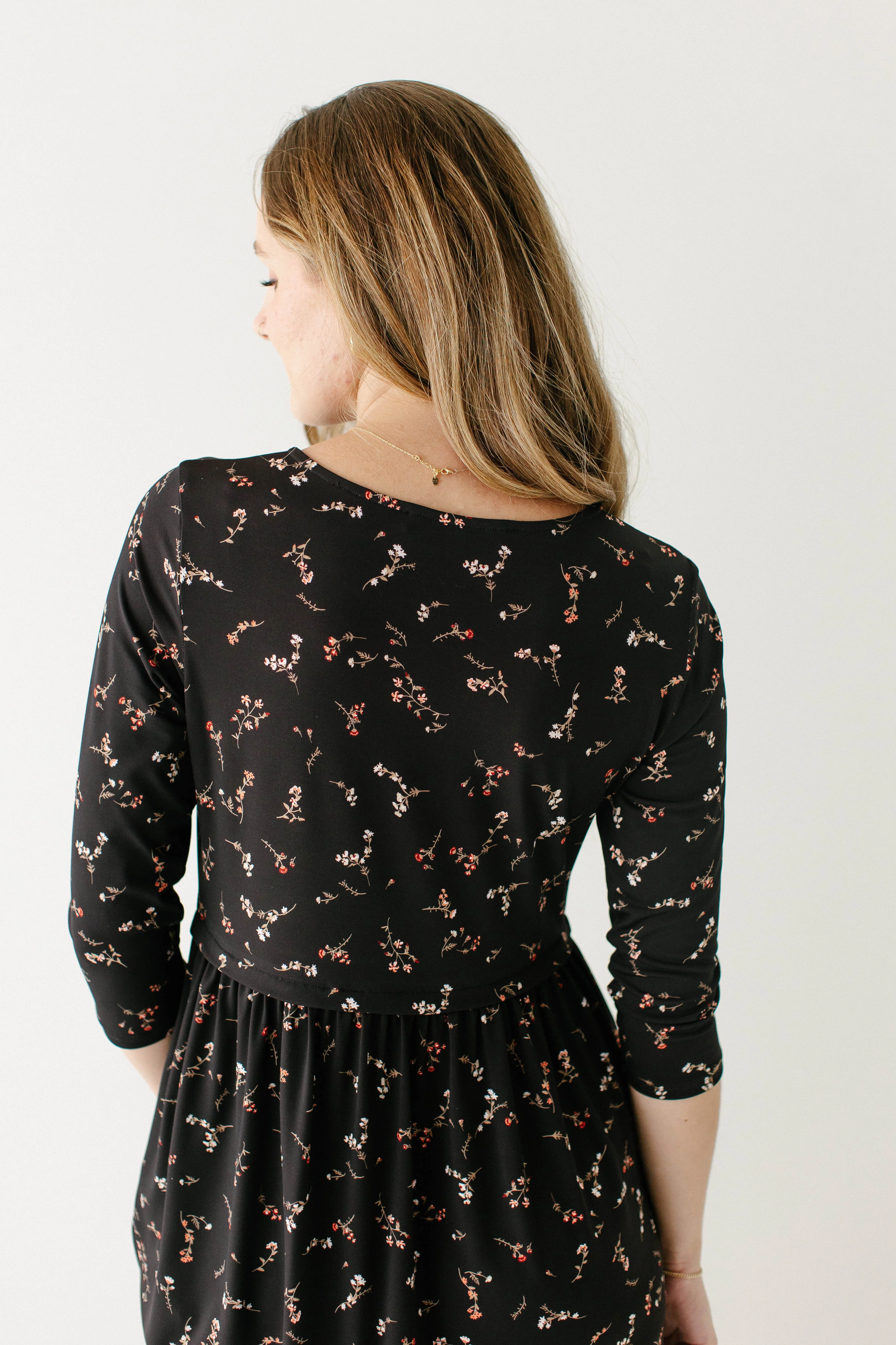 August Nursing Friendly Floral Knee Length Dress FINAL SALE - Image 8