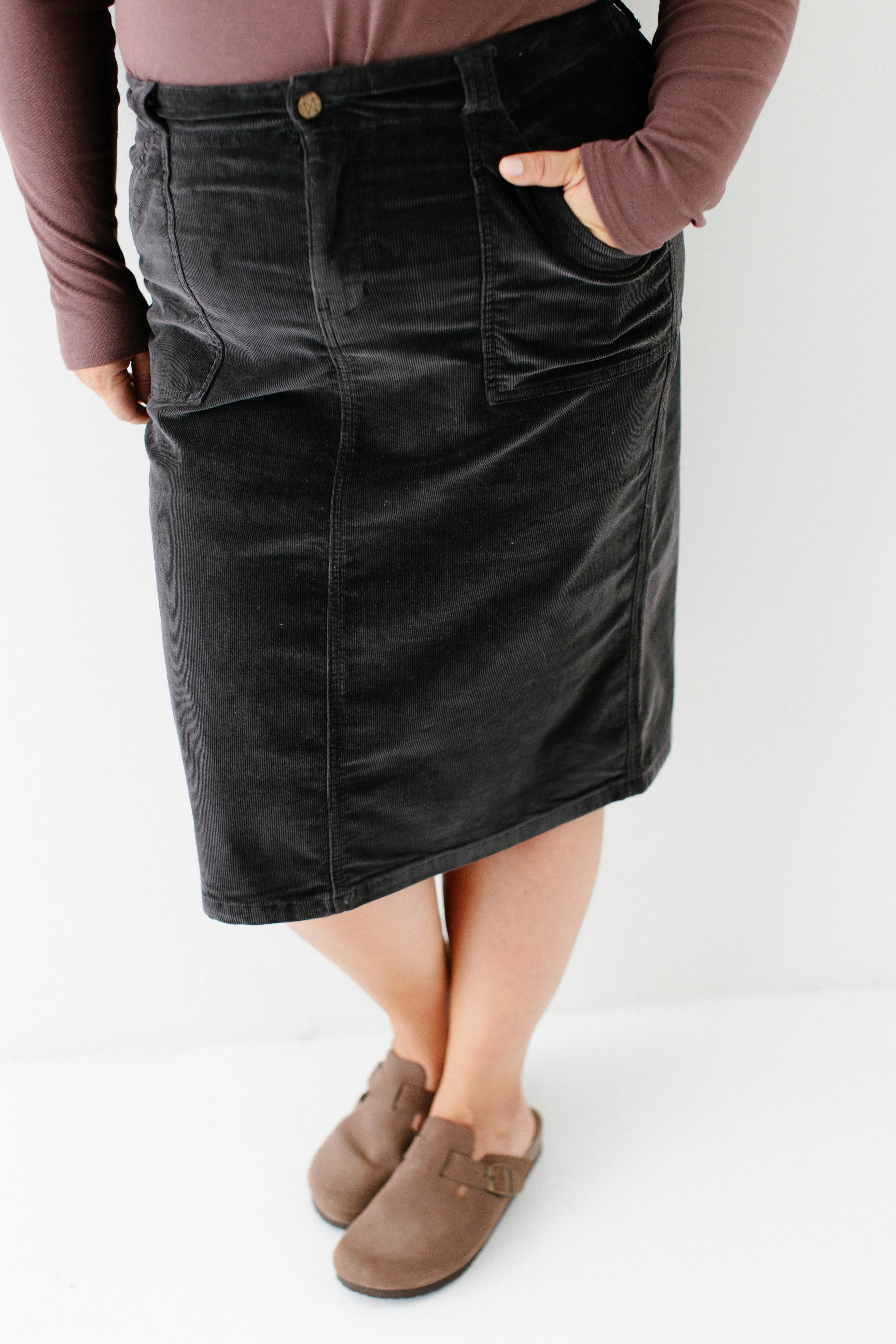 Autumn Corduroy Knee Length Skirt FINAL SALE - Image 10