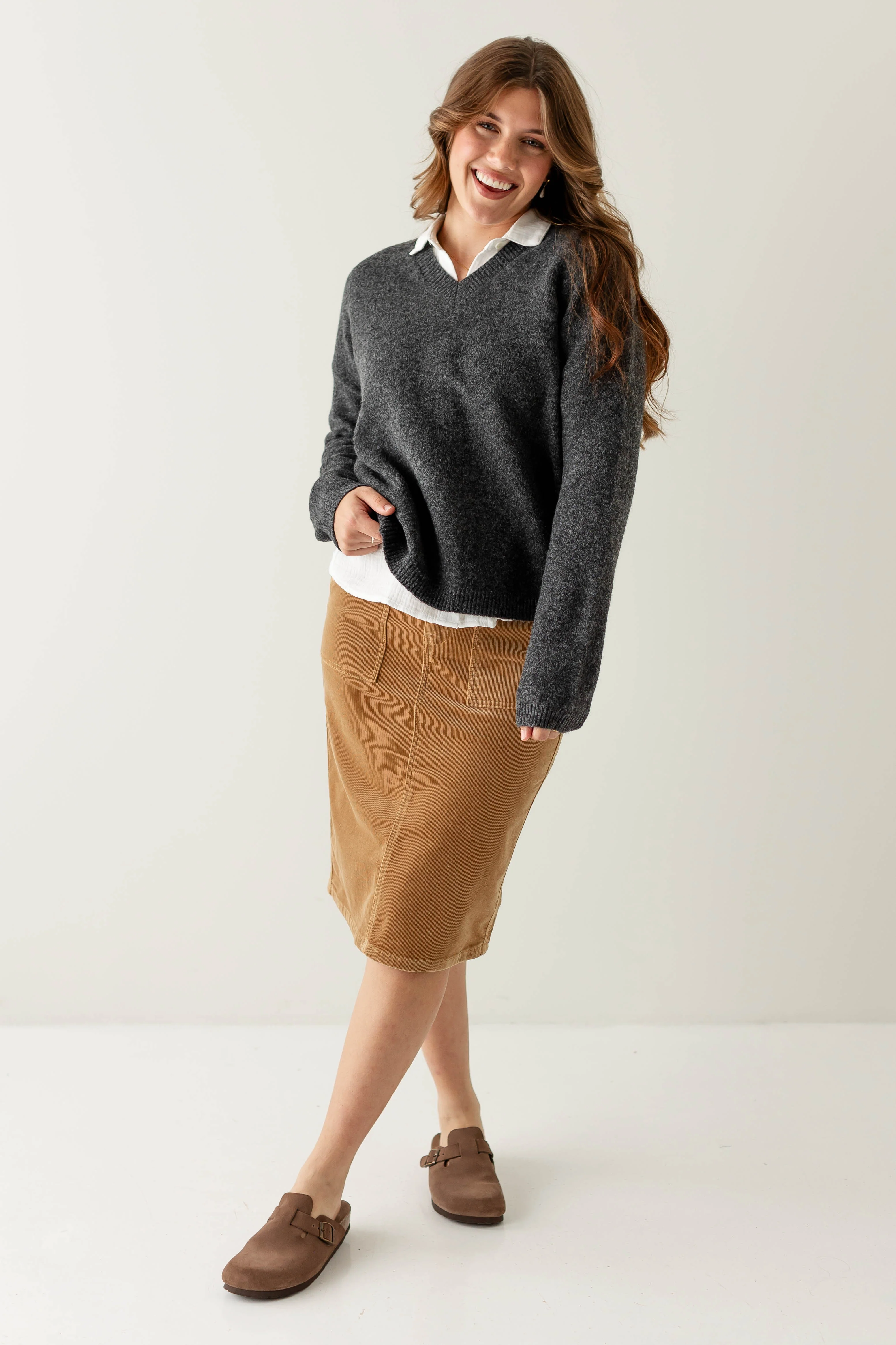 Autumn Corduroy Knee Length Skirt FINAL SALE - Image 12