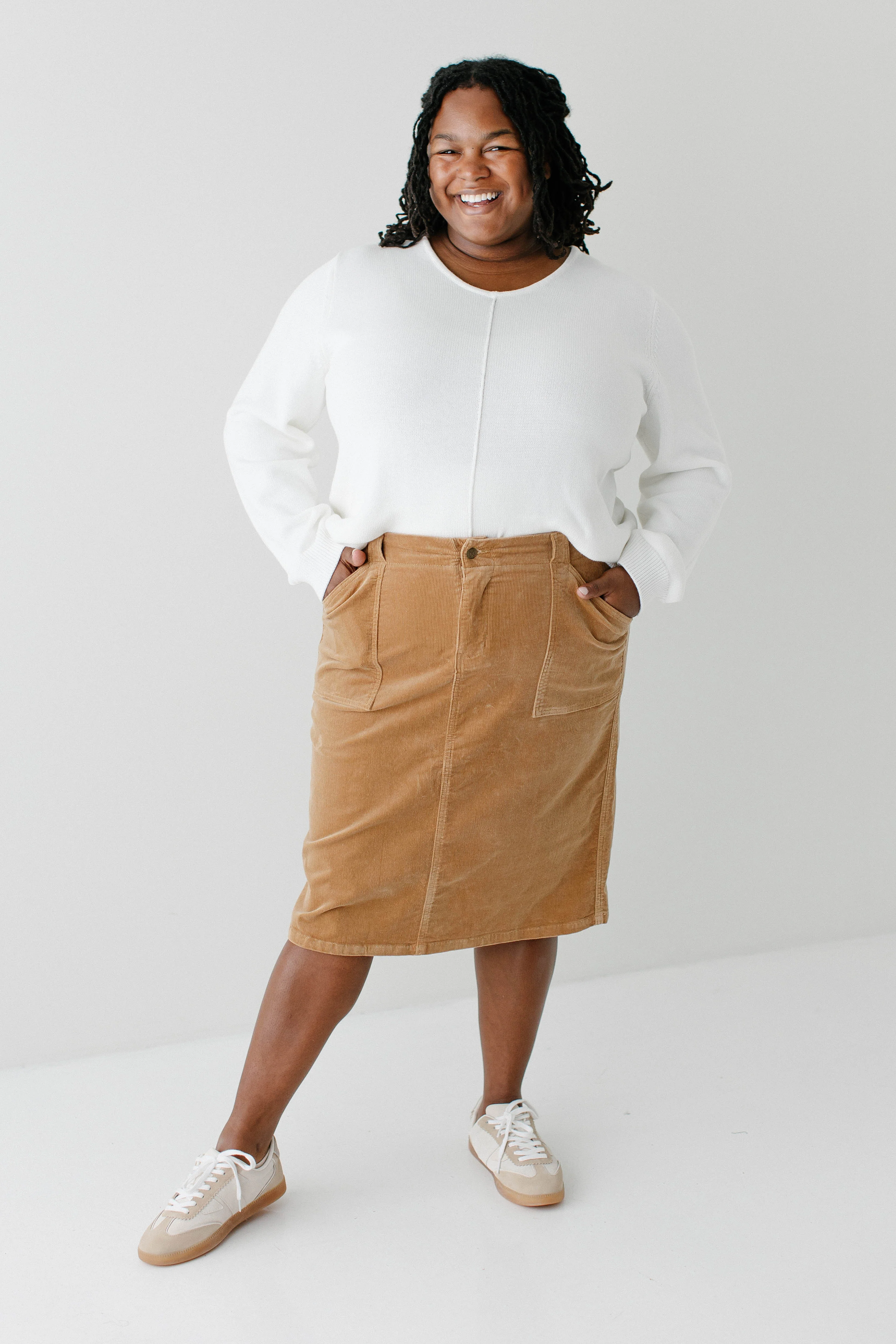 Autumn Corduroy Knee Length Skirt FINAL SALE - Image 13