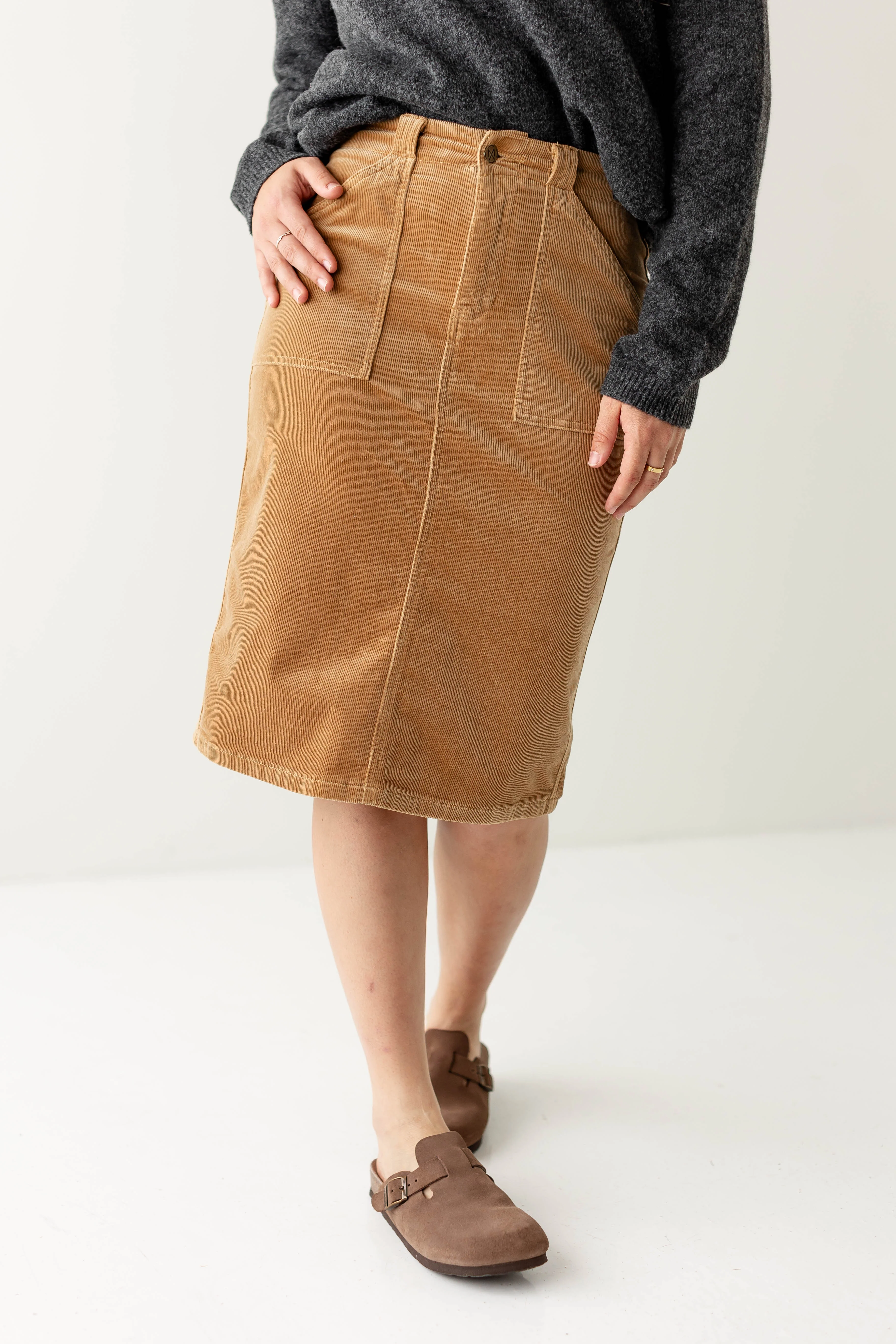 Autumn Corduroy Knee Length Skirt FINAL SALE - Image 16