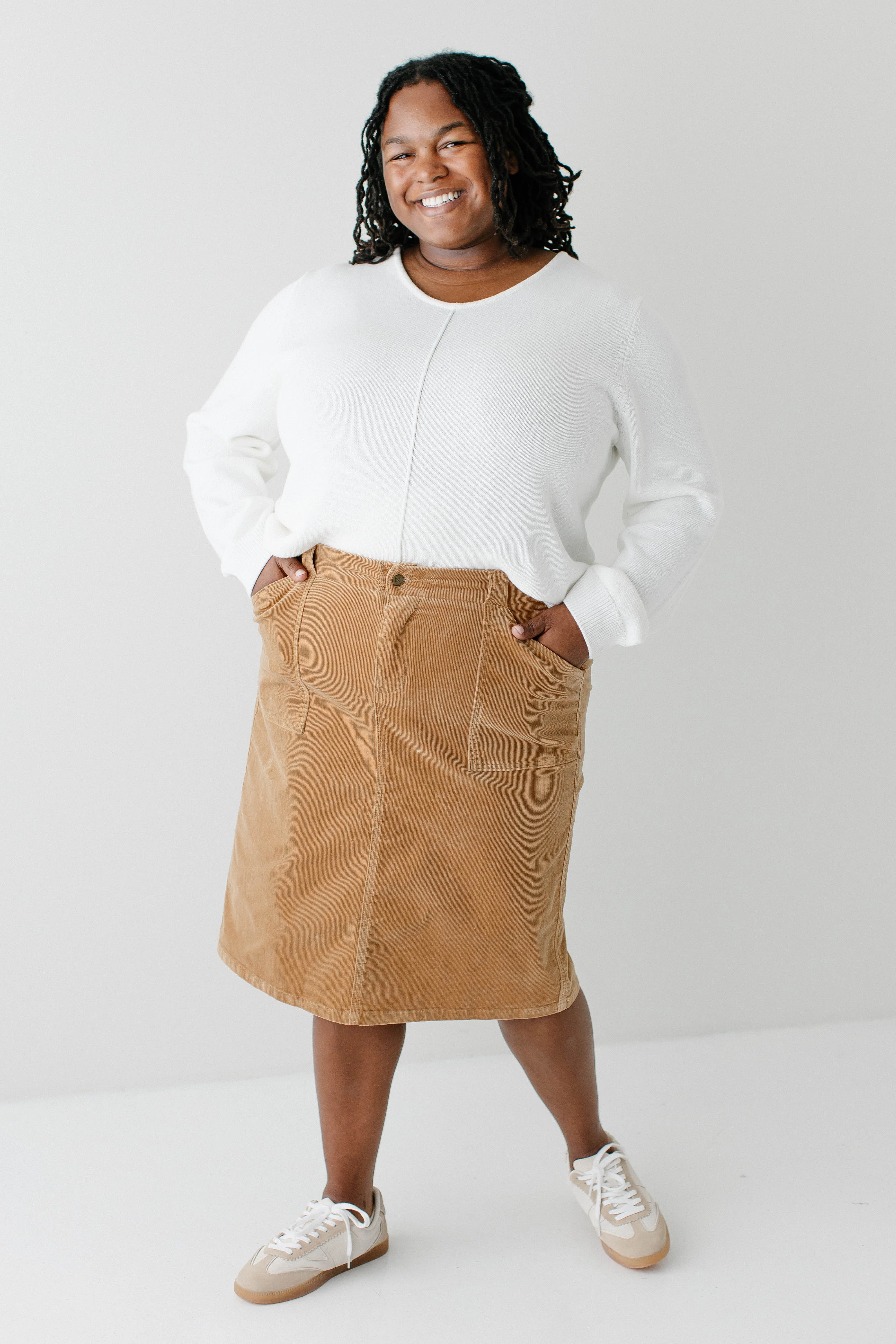 Autumn Corduroy Knee Length Skirt FINAL SALE - Image 20