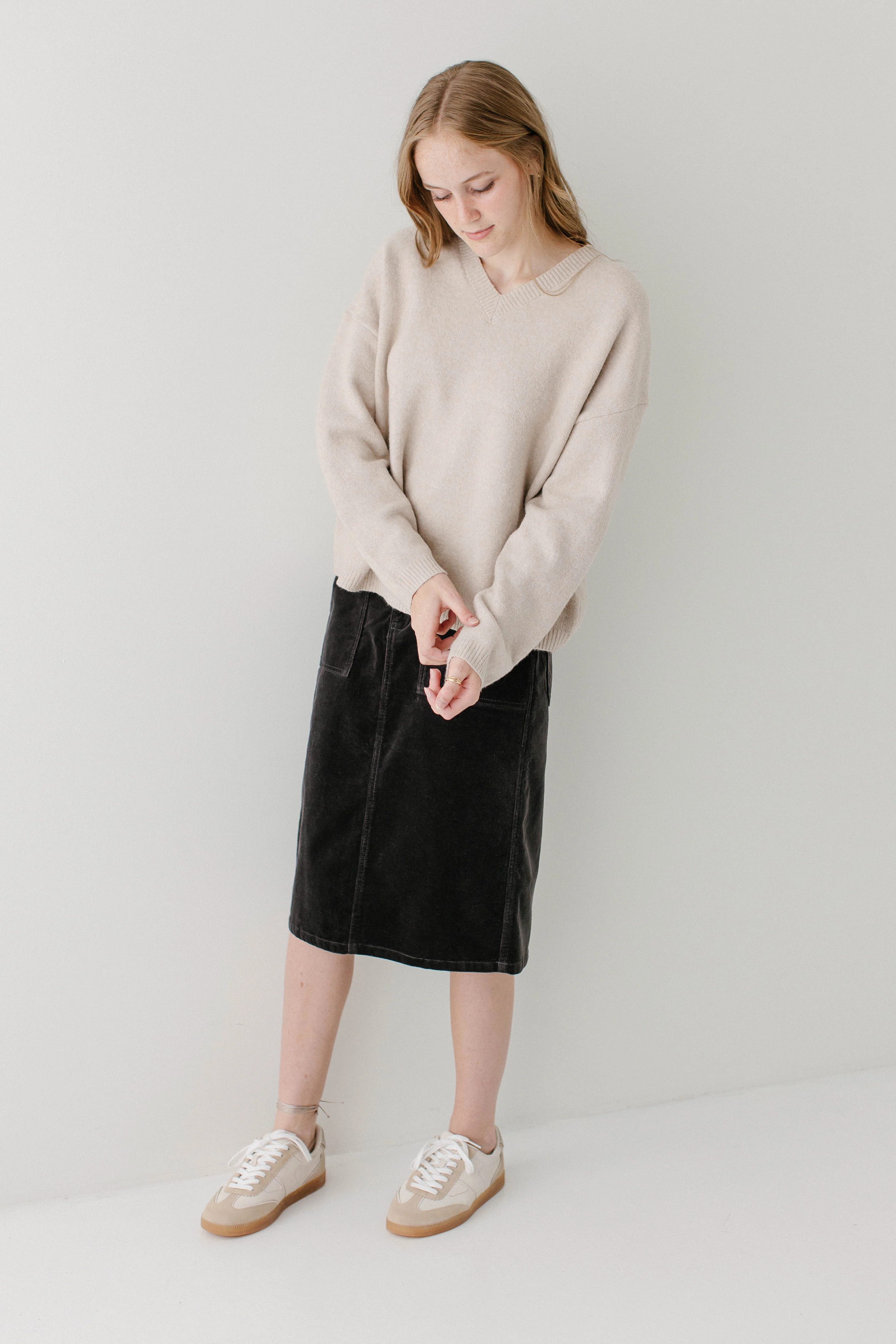 Autumn Corduroy Knee Length Skirt FINAL SALE - Image 3