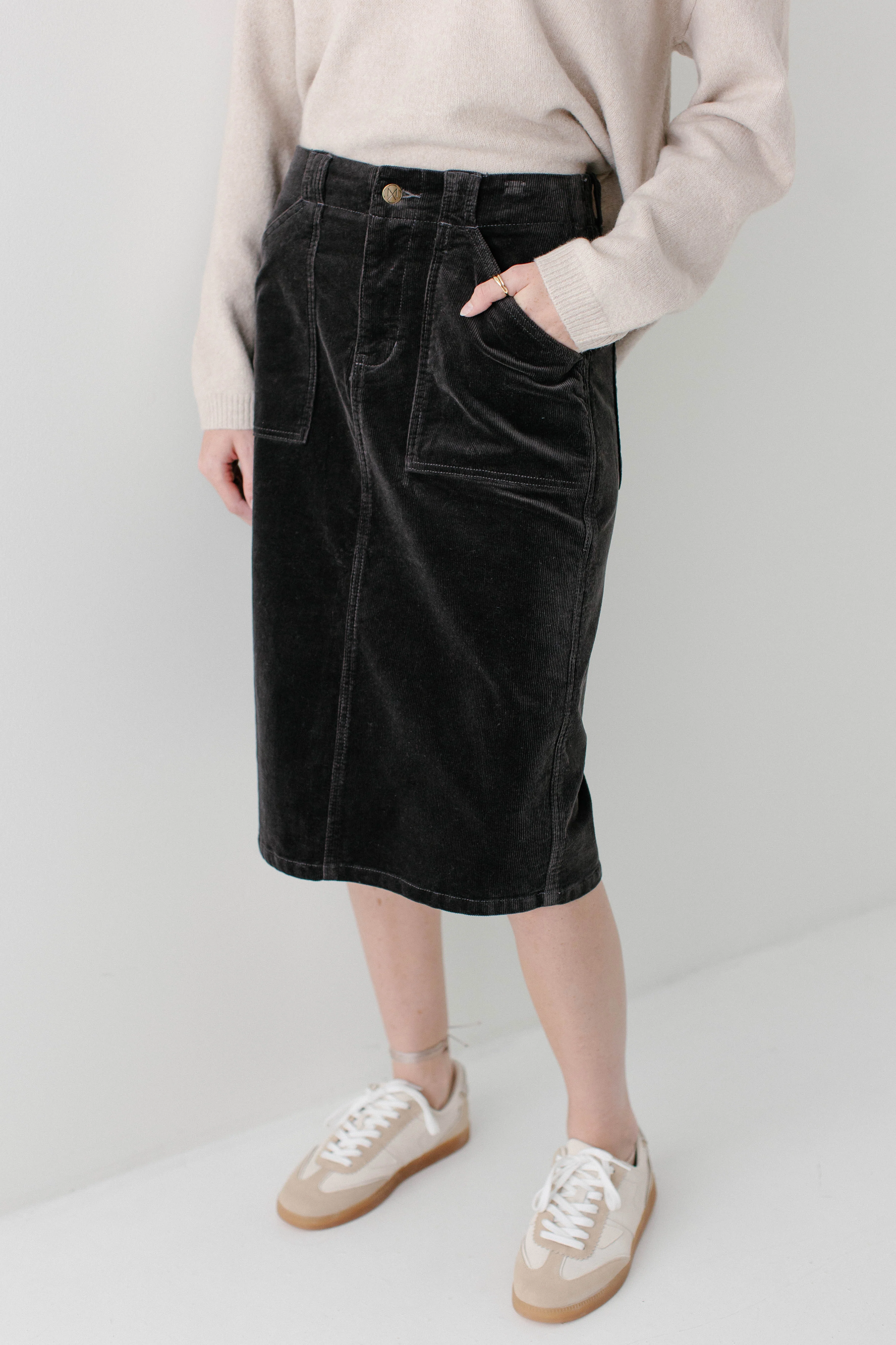 Autumn Corduroy Knee Length Skirt FINAL SALE - Image 5